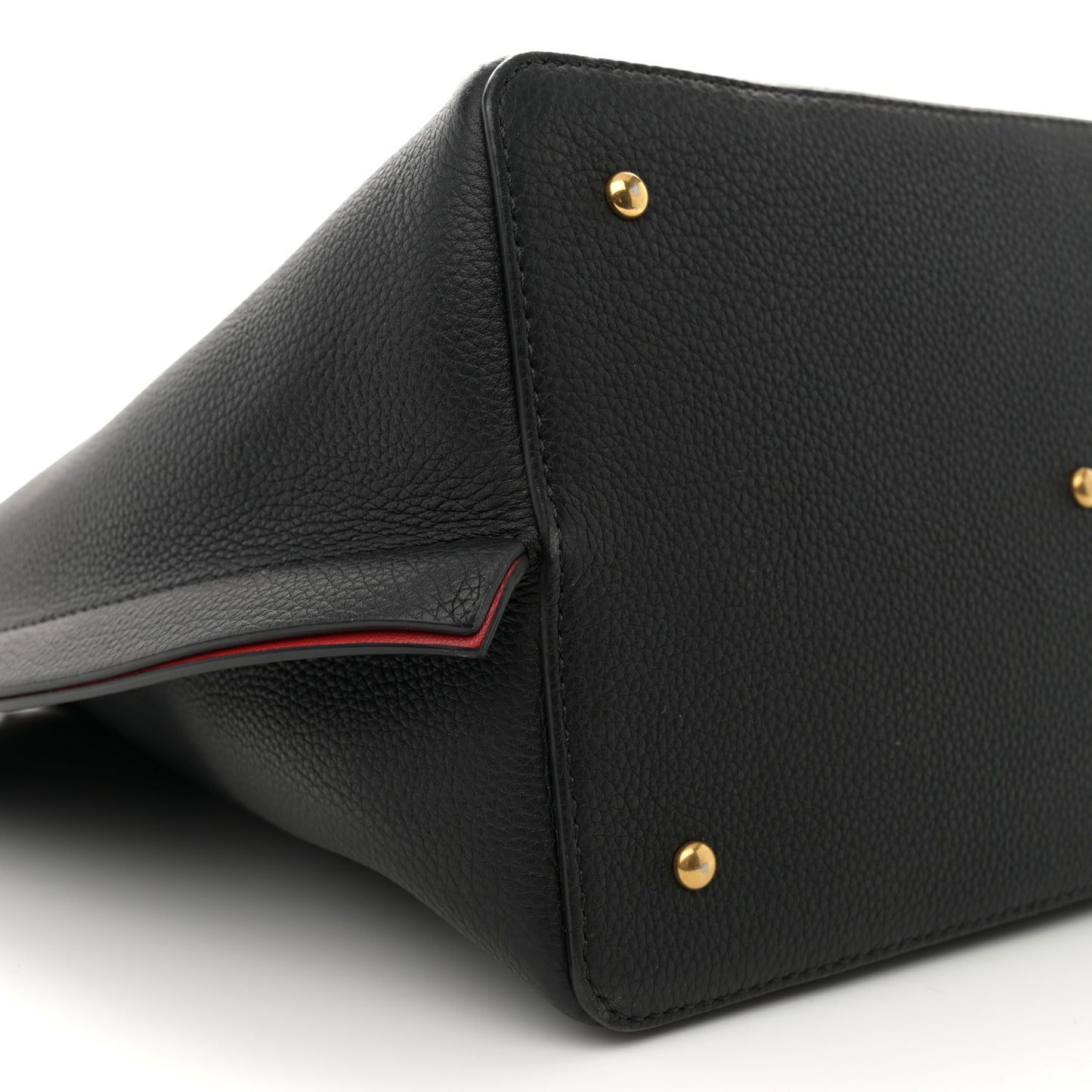 Grainy Calfskin VLogo Escape Hobo Bag Black