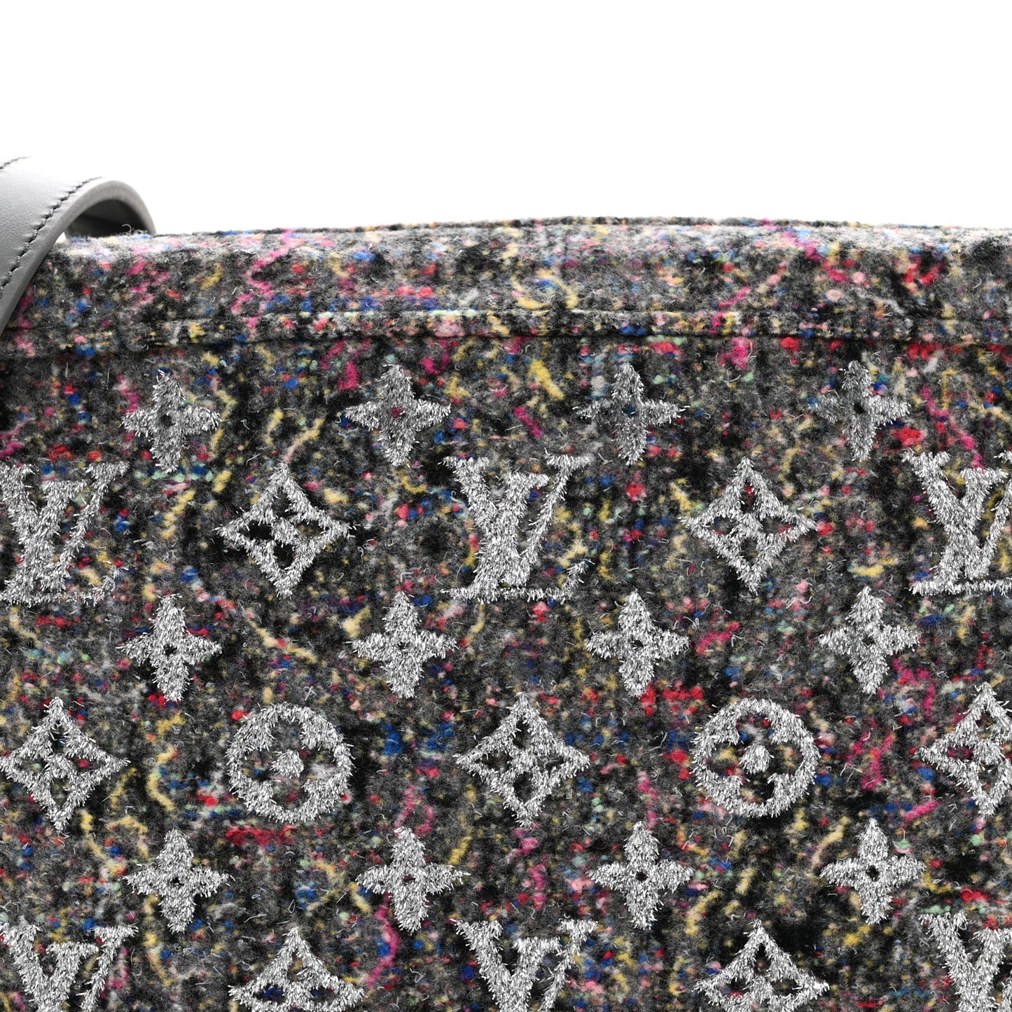 Wool Cotton Monogram Jacquard Embroidered LV Felt Soft Trunk Gris
