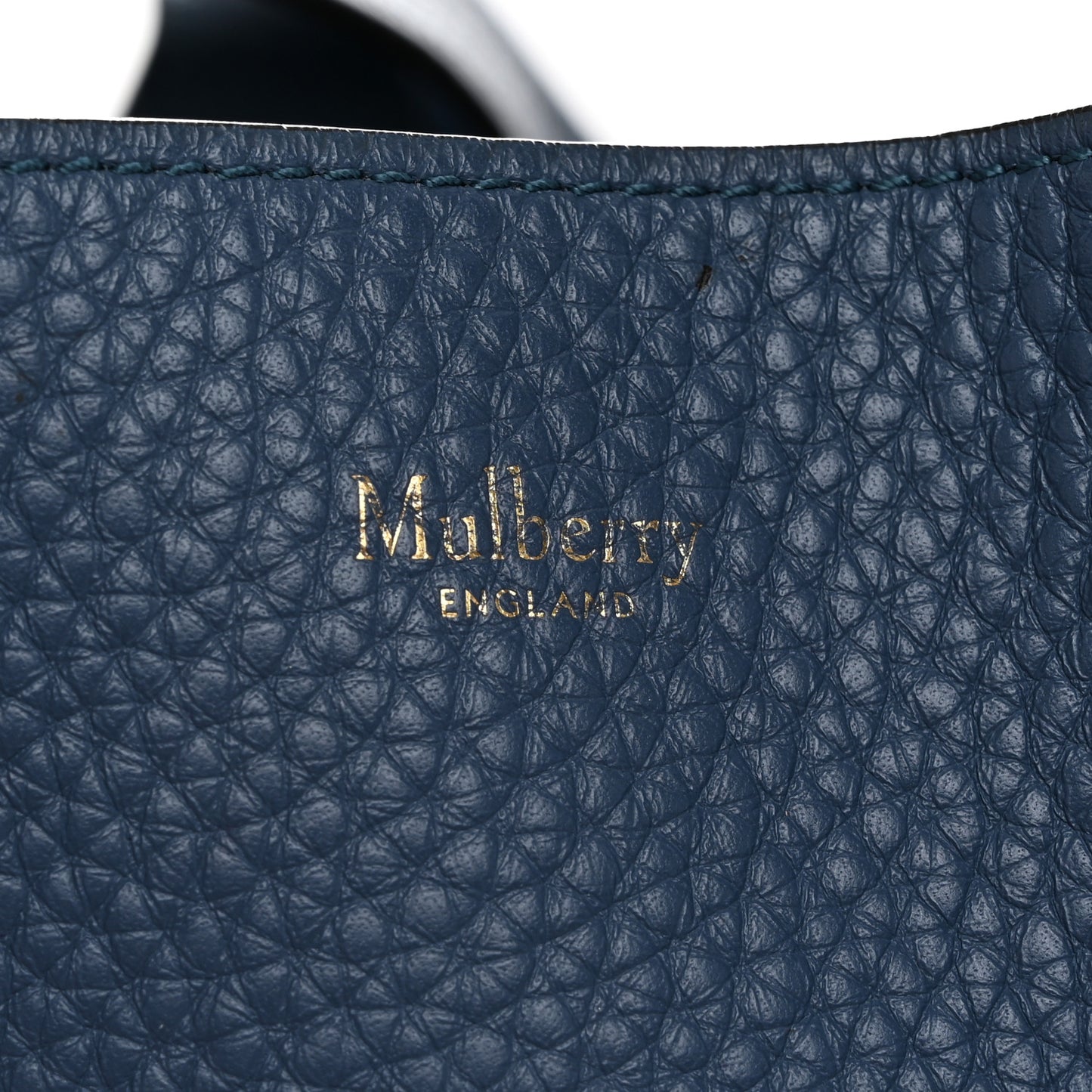 Heavy Grain Calfskin Millie Tote Dark Blue