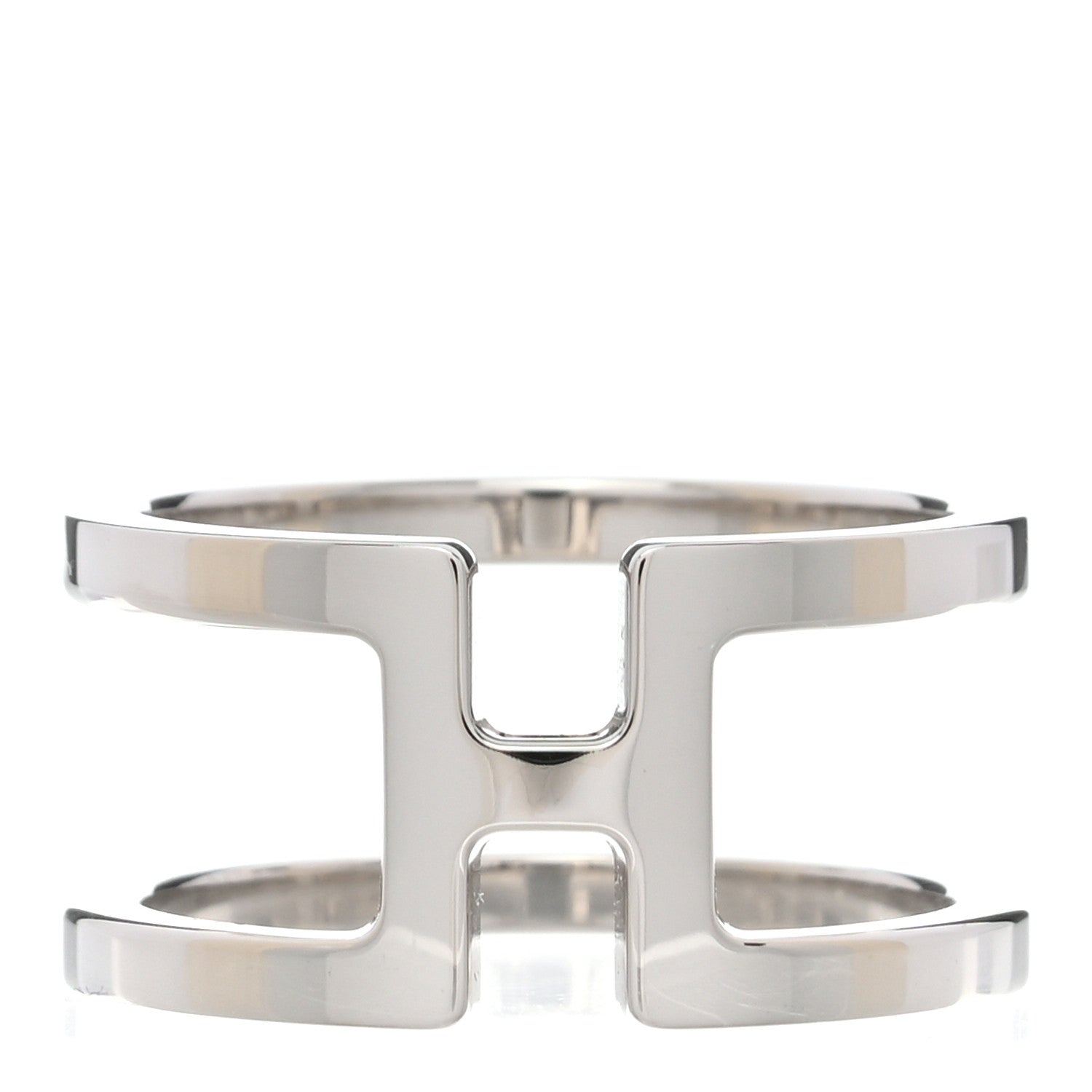 Hermes Permabrass H En Rond Scarf Ring Silver 1836962 – FASHIONPHILE