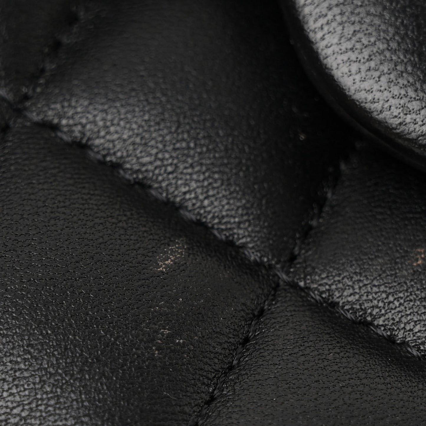 Lambskin Quilted Mini Top Handle Rectangular Flap Black