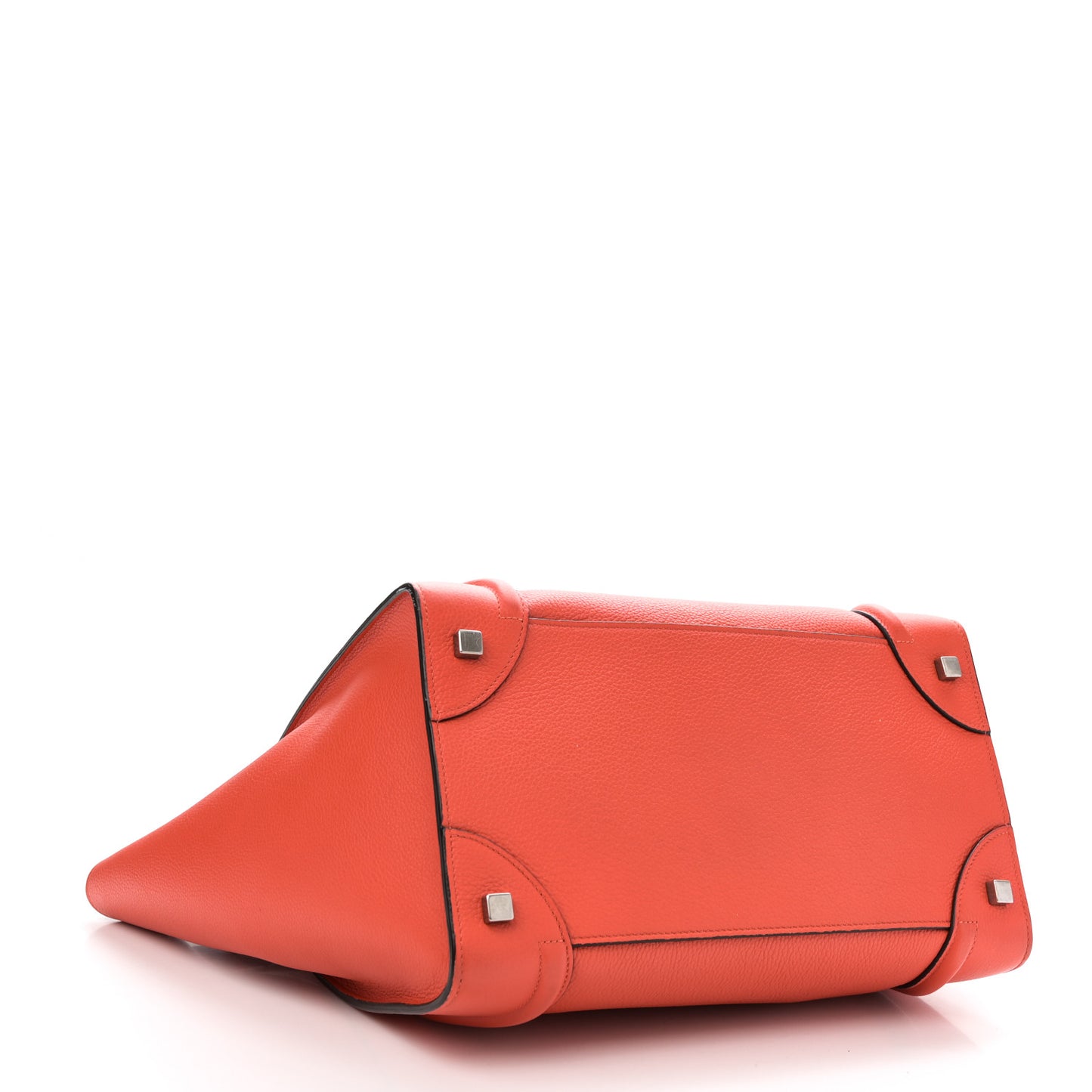 Drummed Calfskin Mini Luggage Vermillion