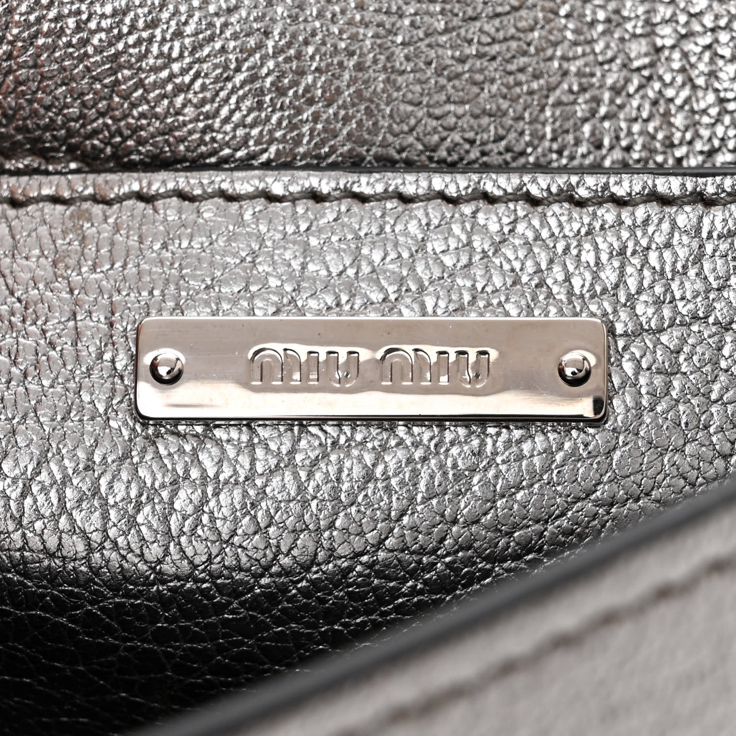Metallic Goatskin Madras Ayers Crystal Embellished Shoulder Bag Cromo Pirite
