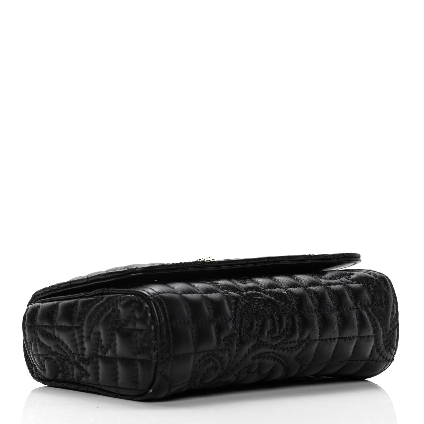 Nappa Barocco Quilted Vanitas Crossbody Black