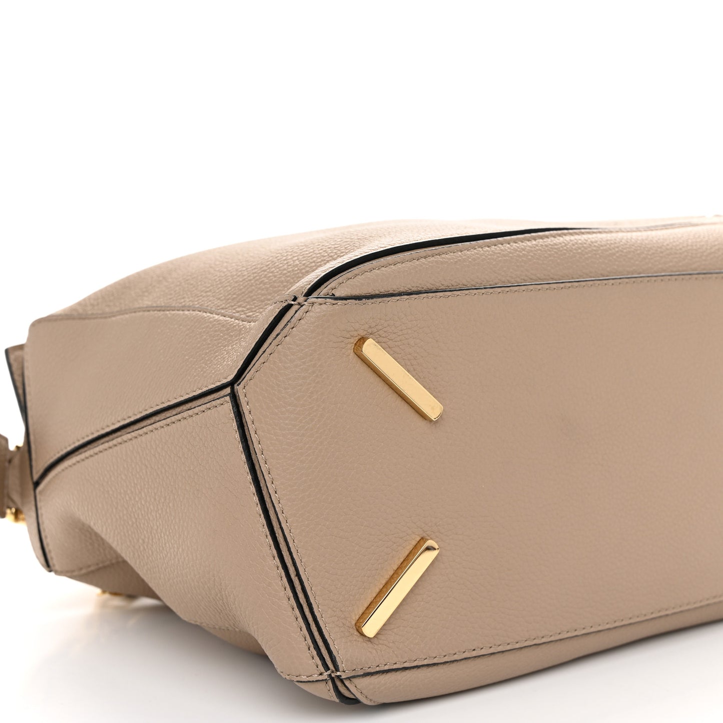 Grained Calfskin Medium Puzzle Bag Sand Mink