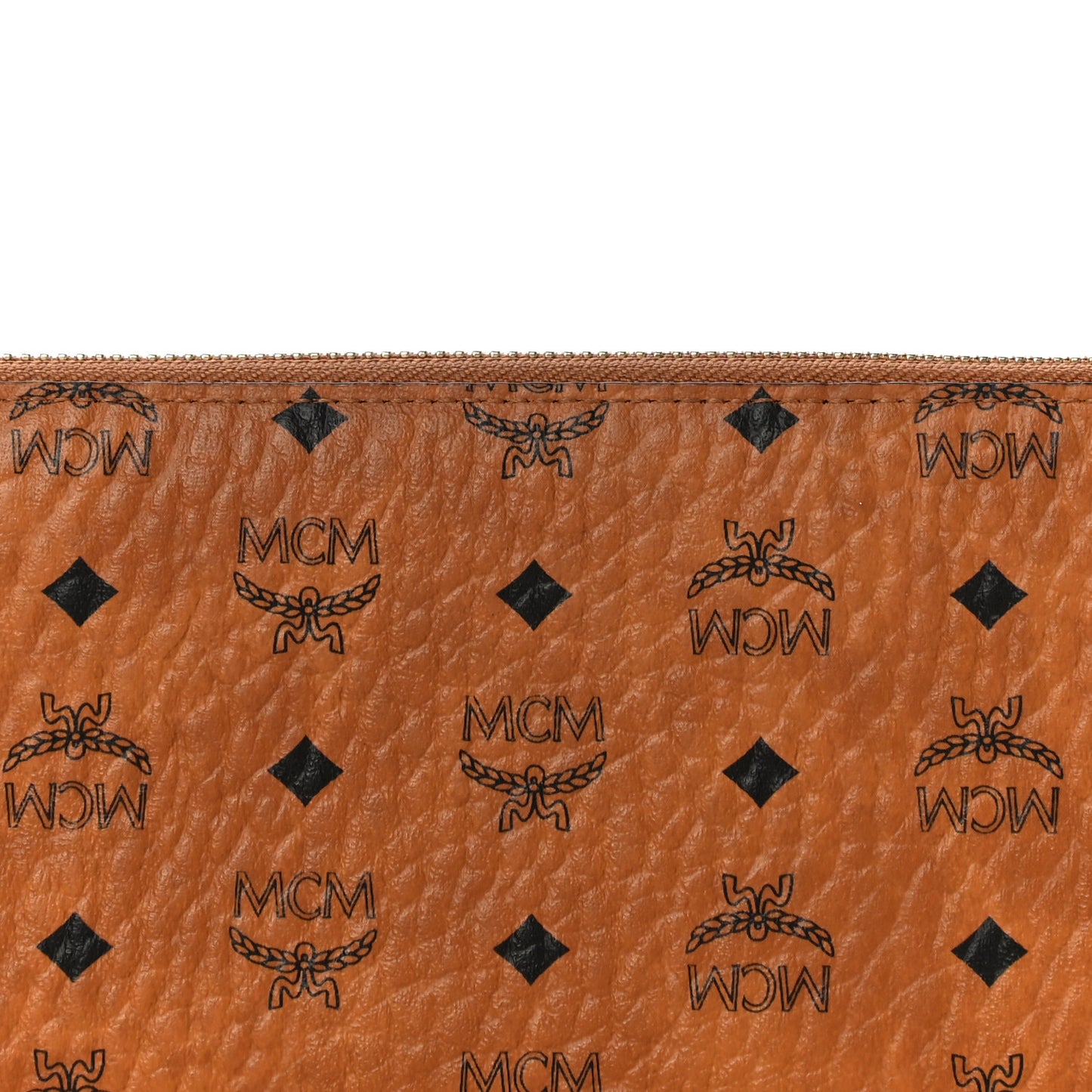 Visetos Large Zip Around Wallet Cognac