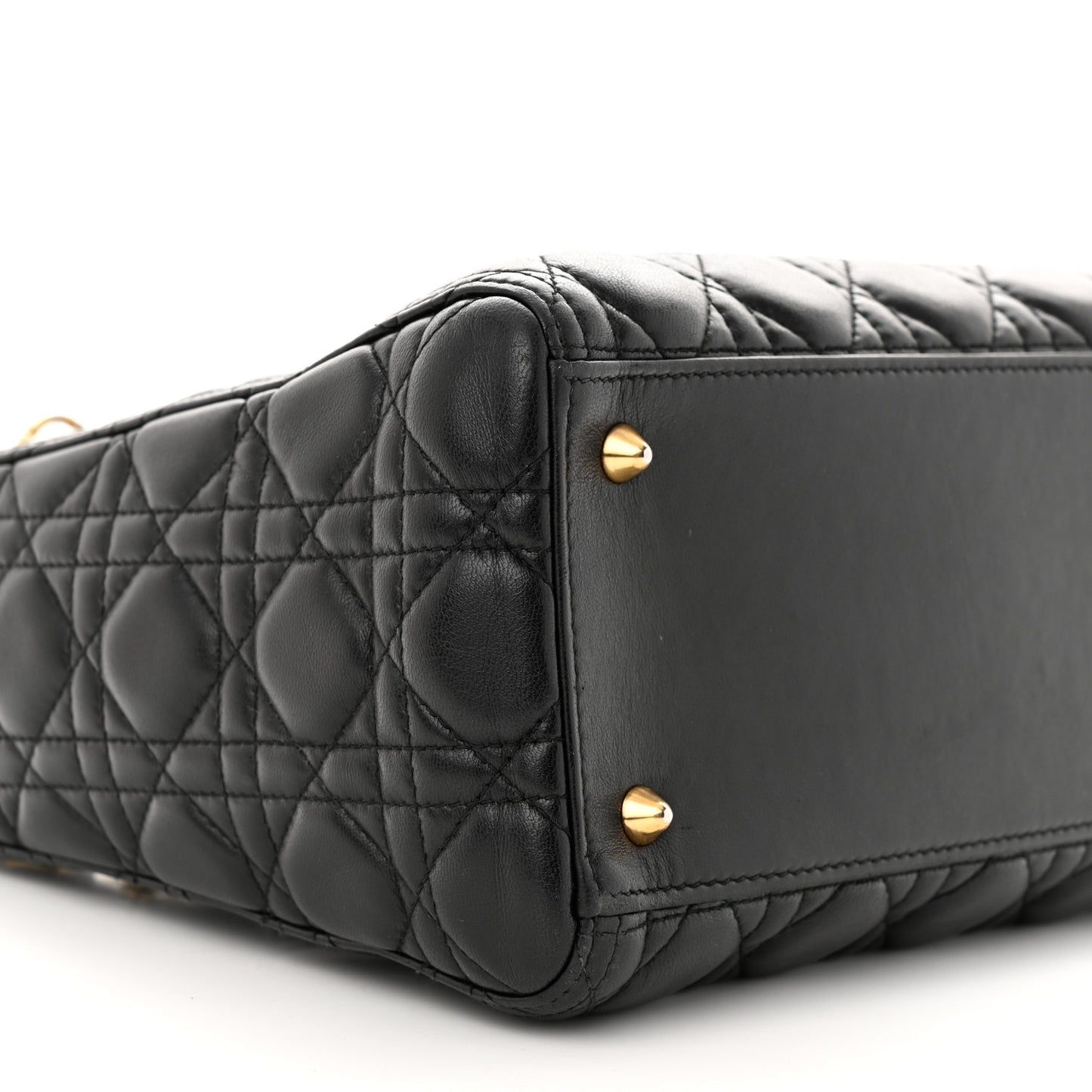 Lambskin Cannage Medium Lady Dior Black