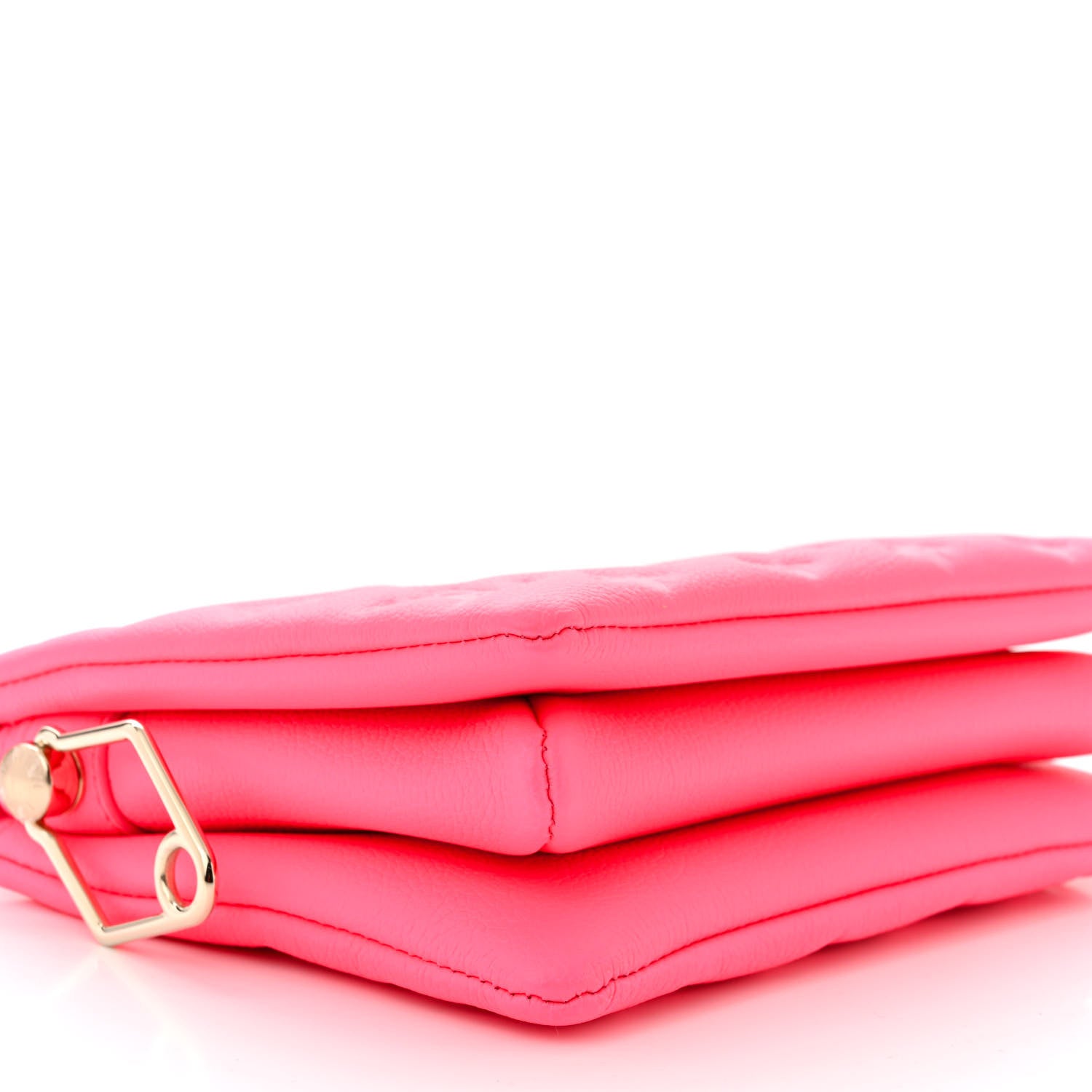 Louis Vuitton LOUIS VUITTON Calfskin Embossed Monogram Coussin BB Rose Fluo 8 of 9