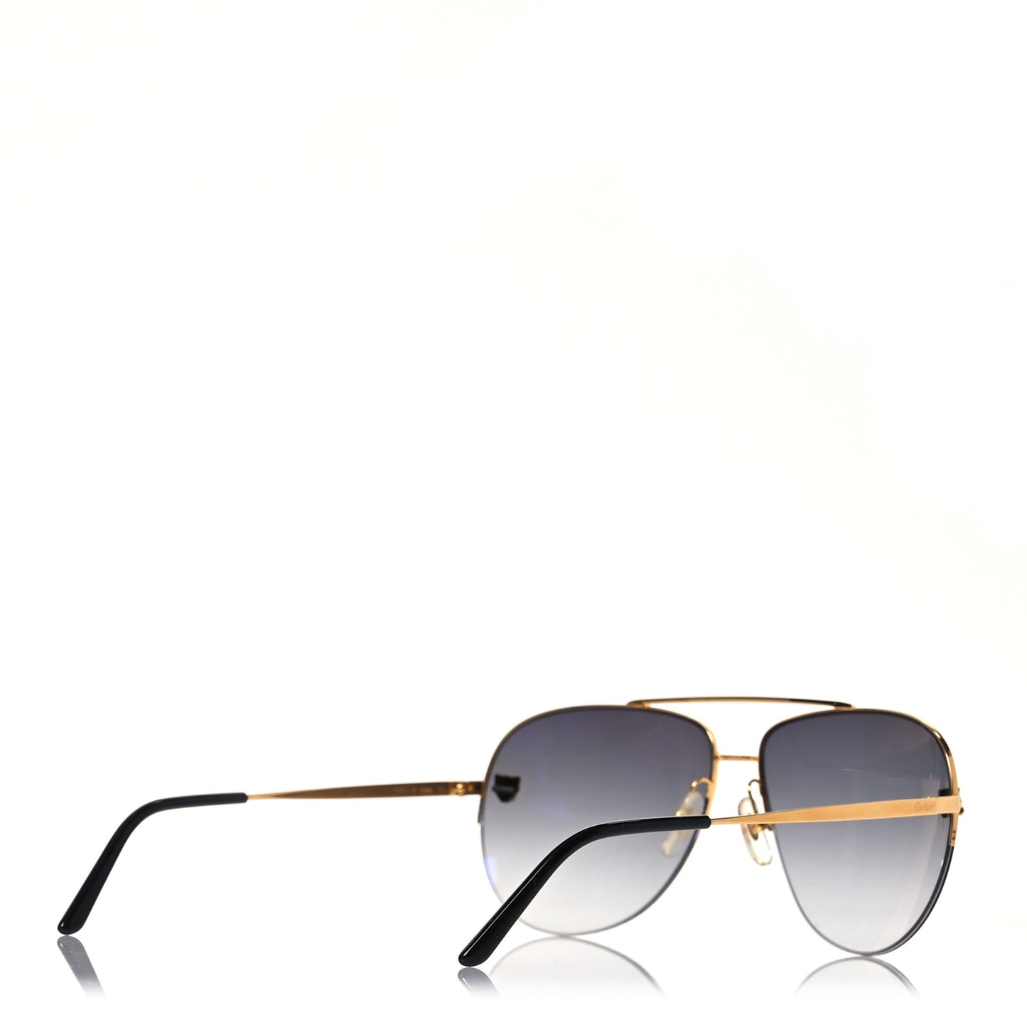 Santos de Cartier Aviator Sunglasses CT0065S Gold Black