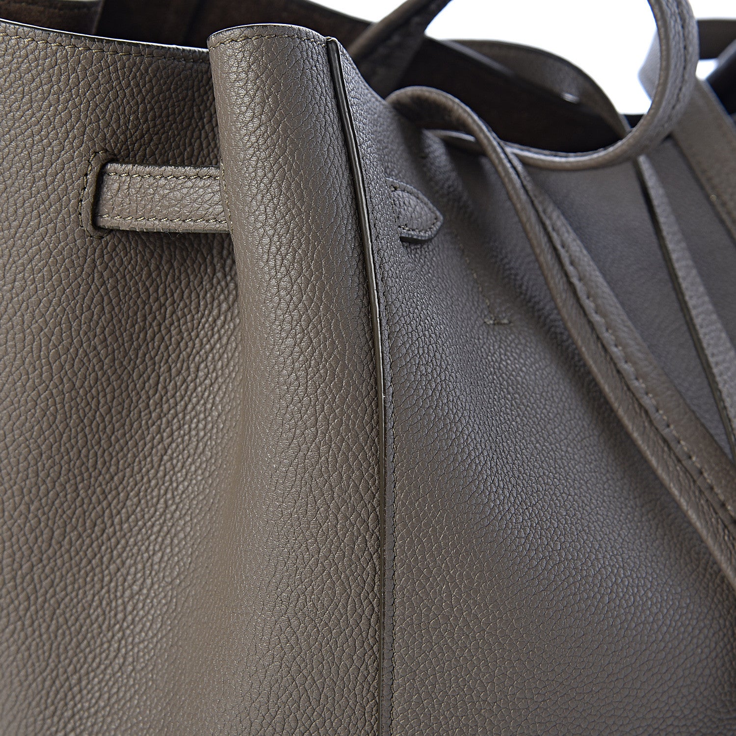 Celine Soft Grained Calfskin Medium Belt Cabas Phantom Taupe 9 of 21