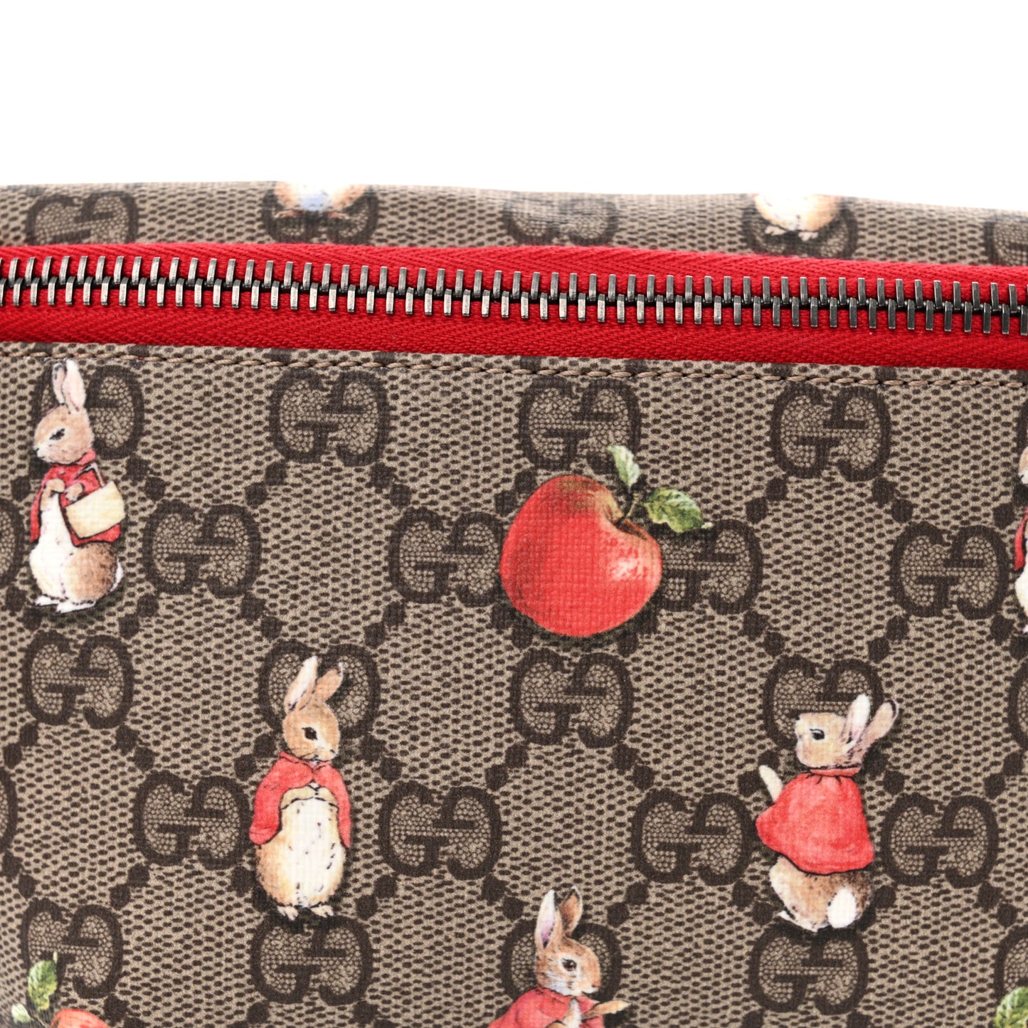 X Peter Rabbit GG Supreme Monogram Rabbit Apple Childrens Belt Bag