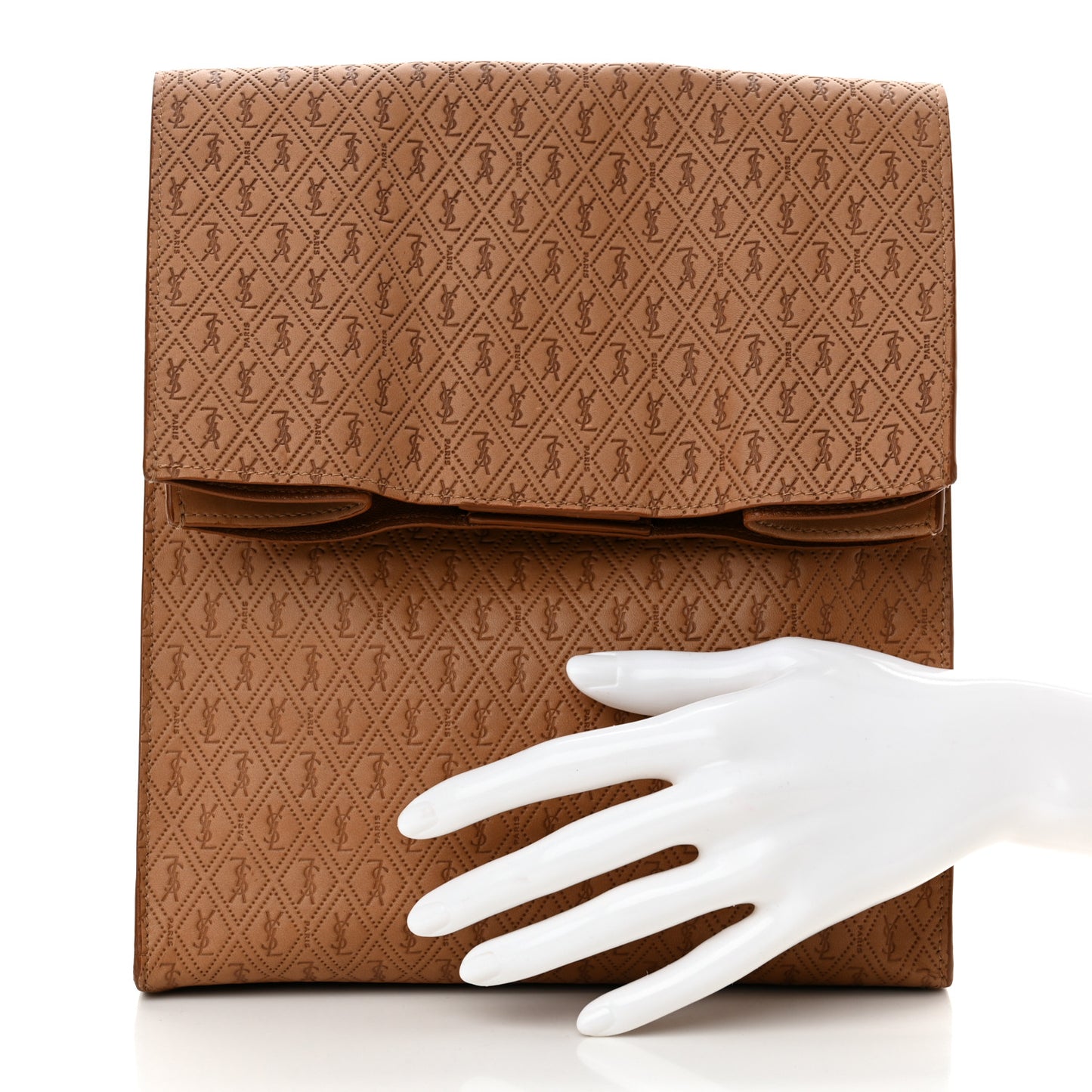 Calfskin Monogram Deli Paper Bag Vintage Beige