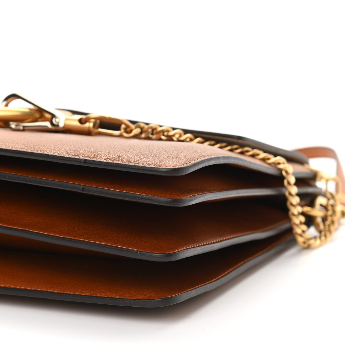 Goatskin Medium Faye Shoulder Bag Caramel