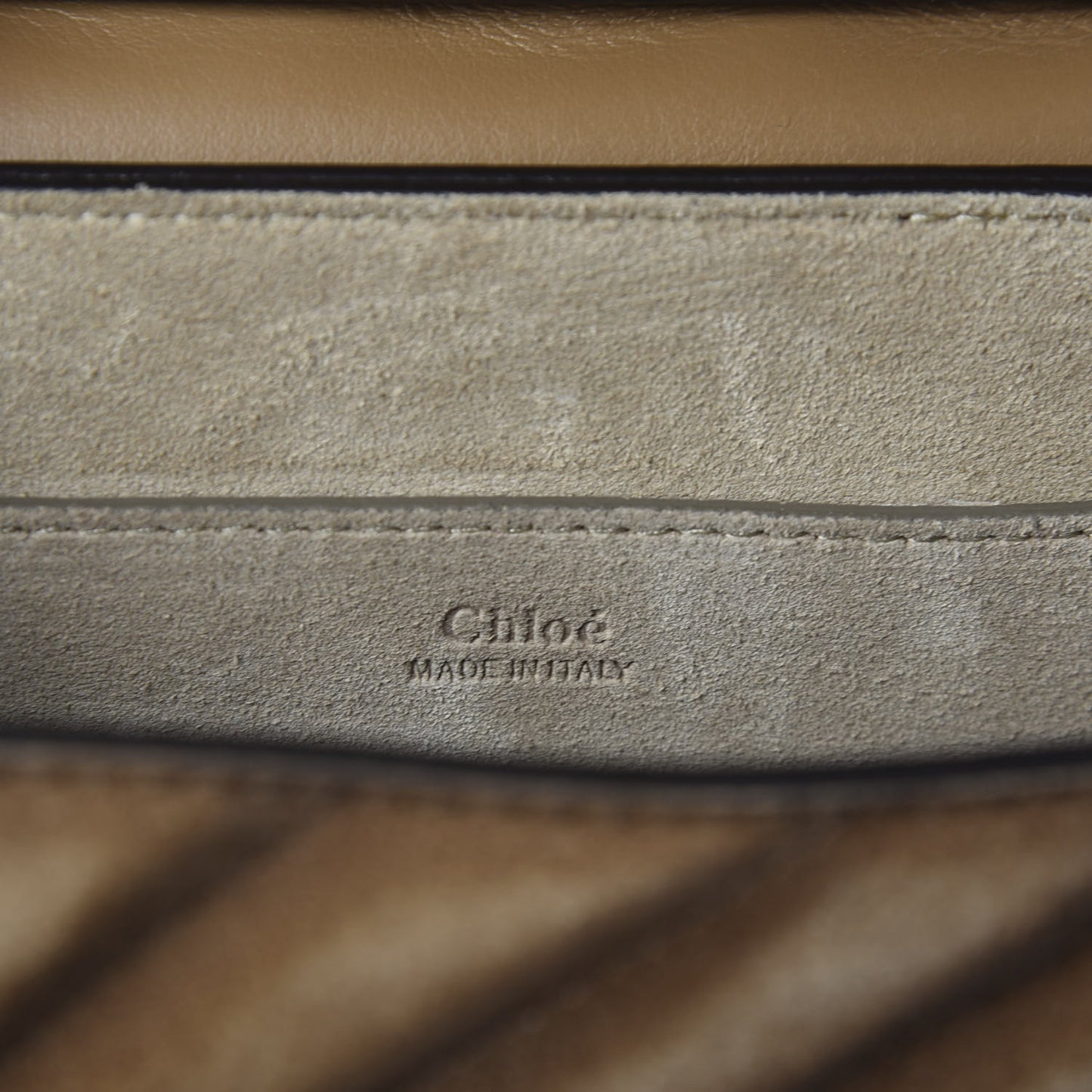 Suede Calfskin Quilted Drew Bijou Shoulder Bag Nut