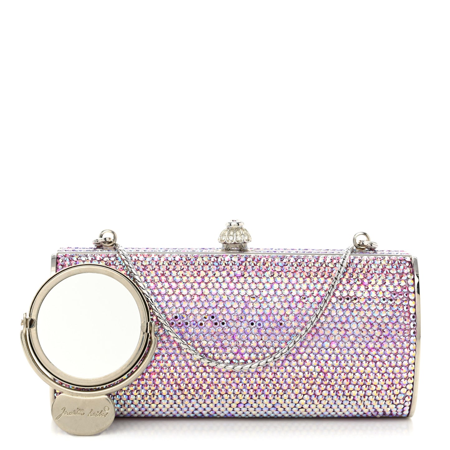 Swarovski Crystal Minaudiere Clutch Pink