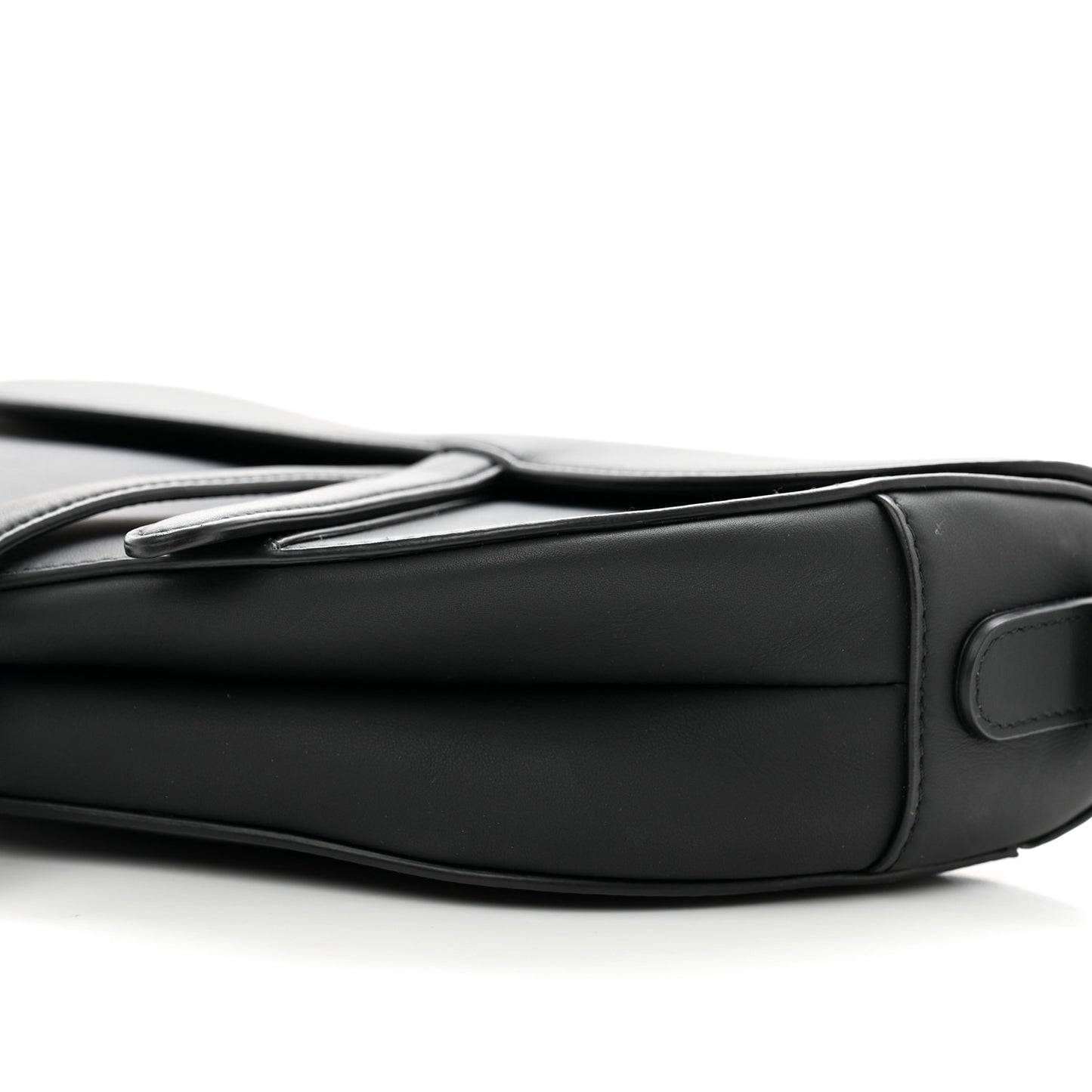 Ultra Matte Calfskin Saddle Bag Black
