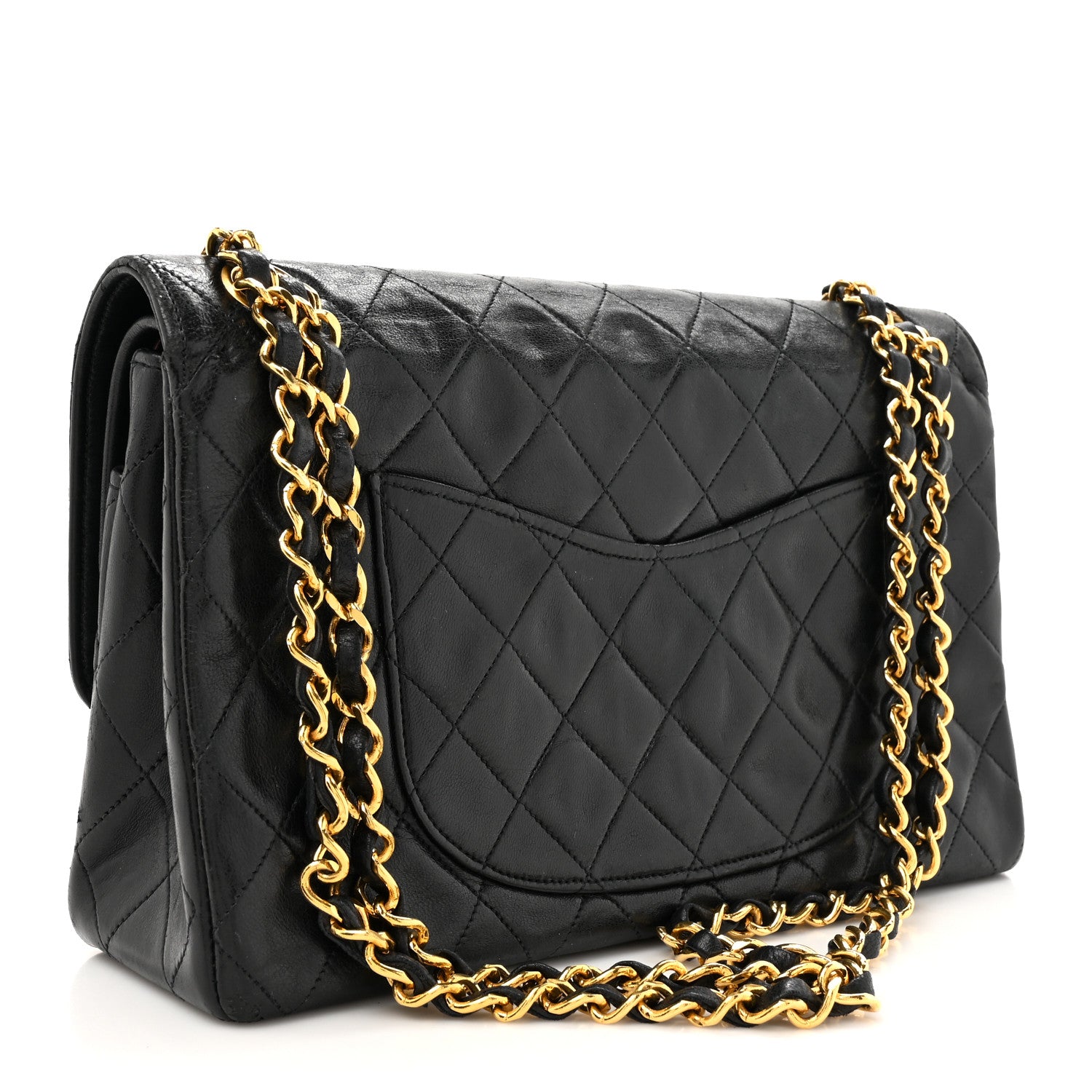 Chanel Lambskin Quilted Medium Double Flap Black 2 of 18