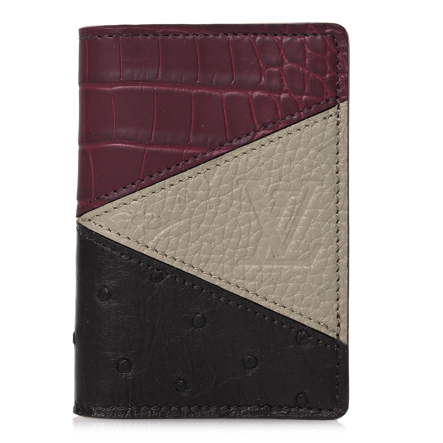 Louis Vuitton Ostrich Crocodile Pocket Organizer Red Black 1650854