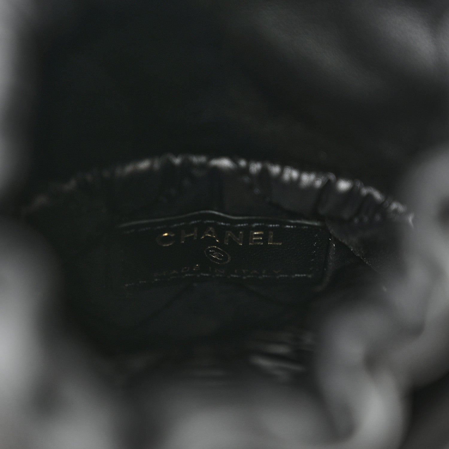 Chanel Lambskin Quilted Mini Bucket Bag With Chain Black 6 of 11