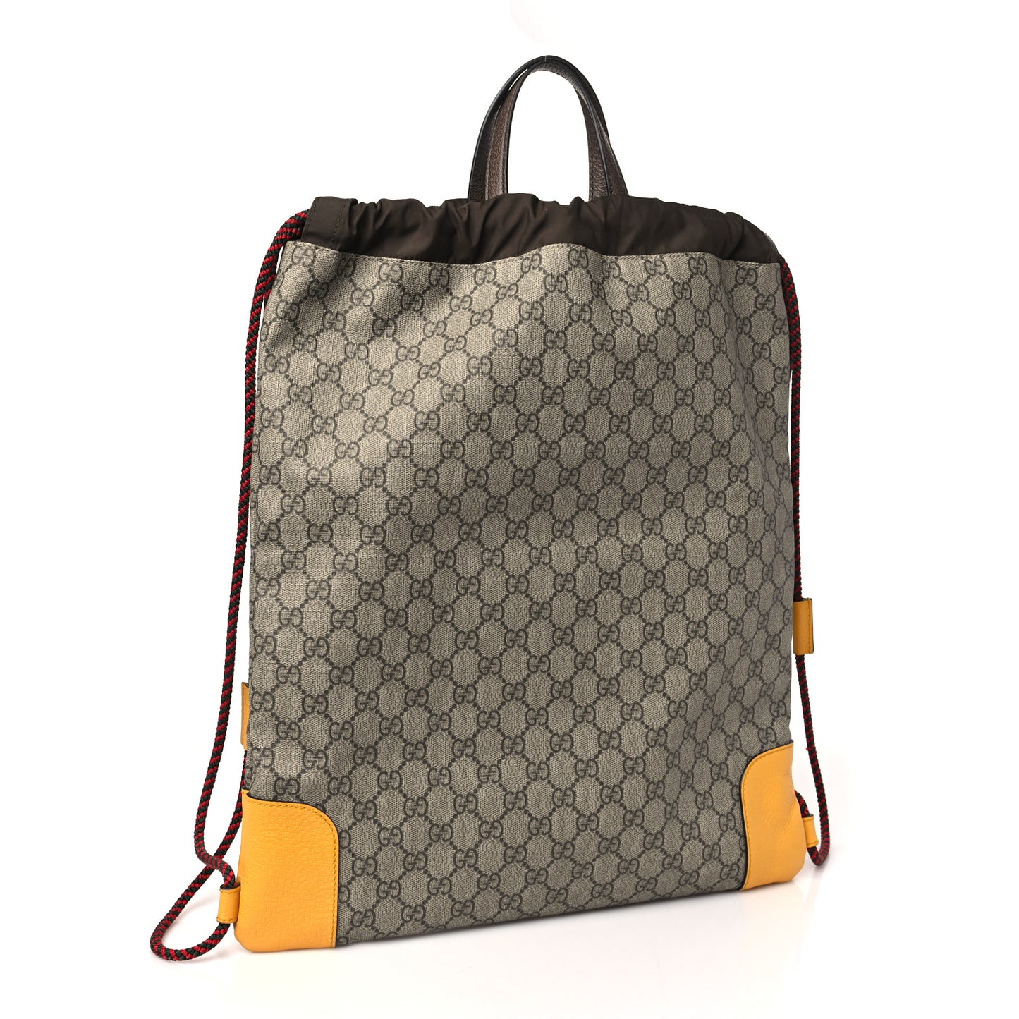 GG Supreme Monogram Neo Vintage Drawstring Backpack Beige New Acero Crop