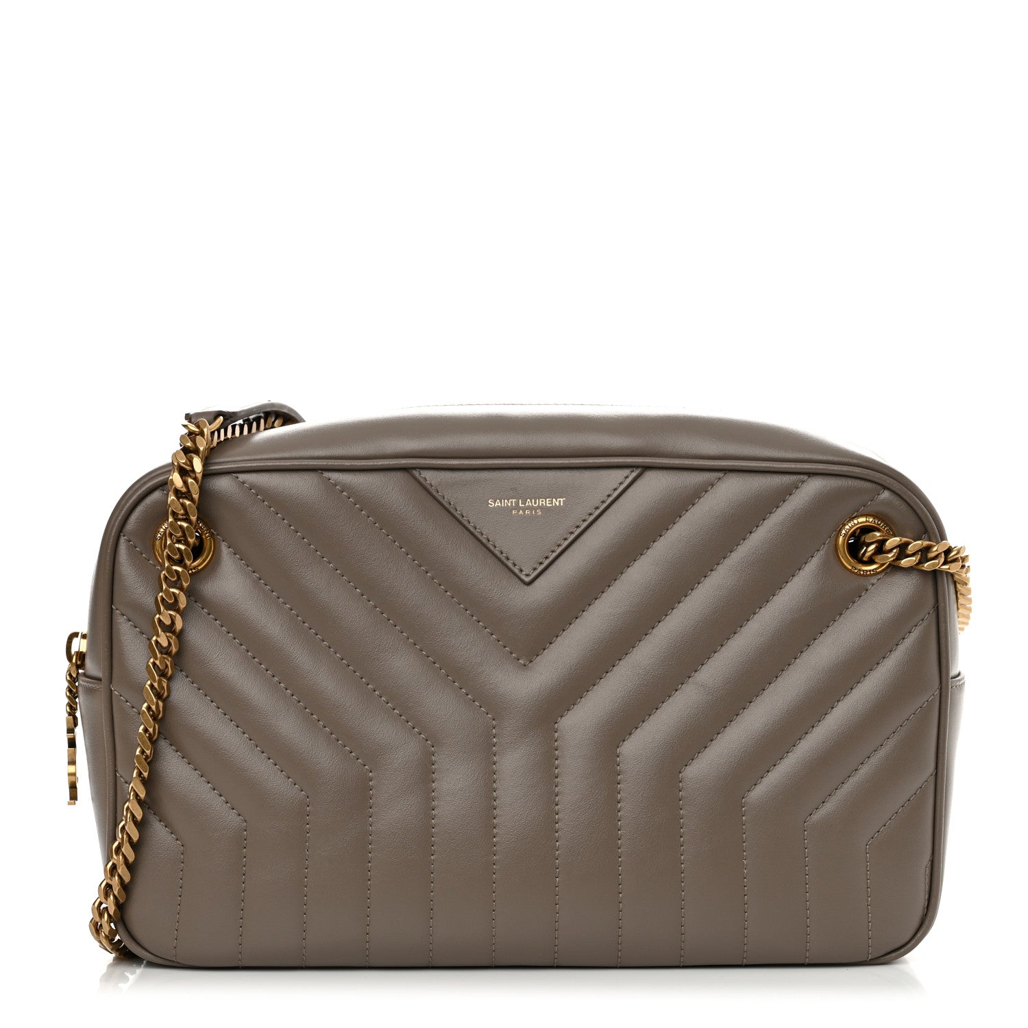 Saint Laurent Calfskin Matelasse Joan Camera Bag Taupe 1290467