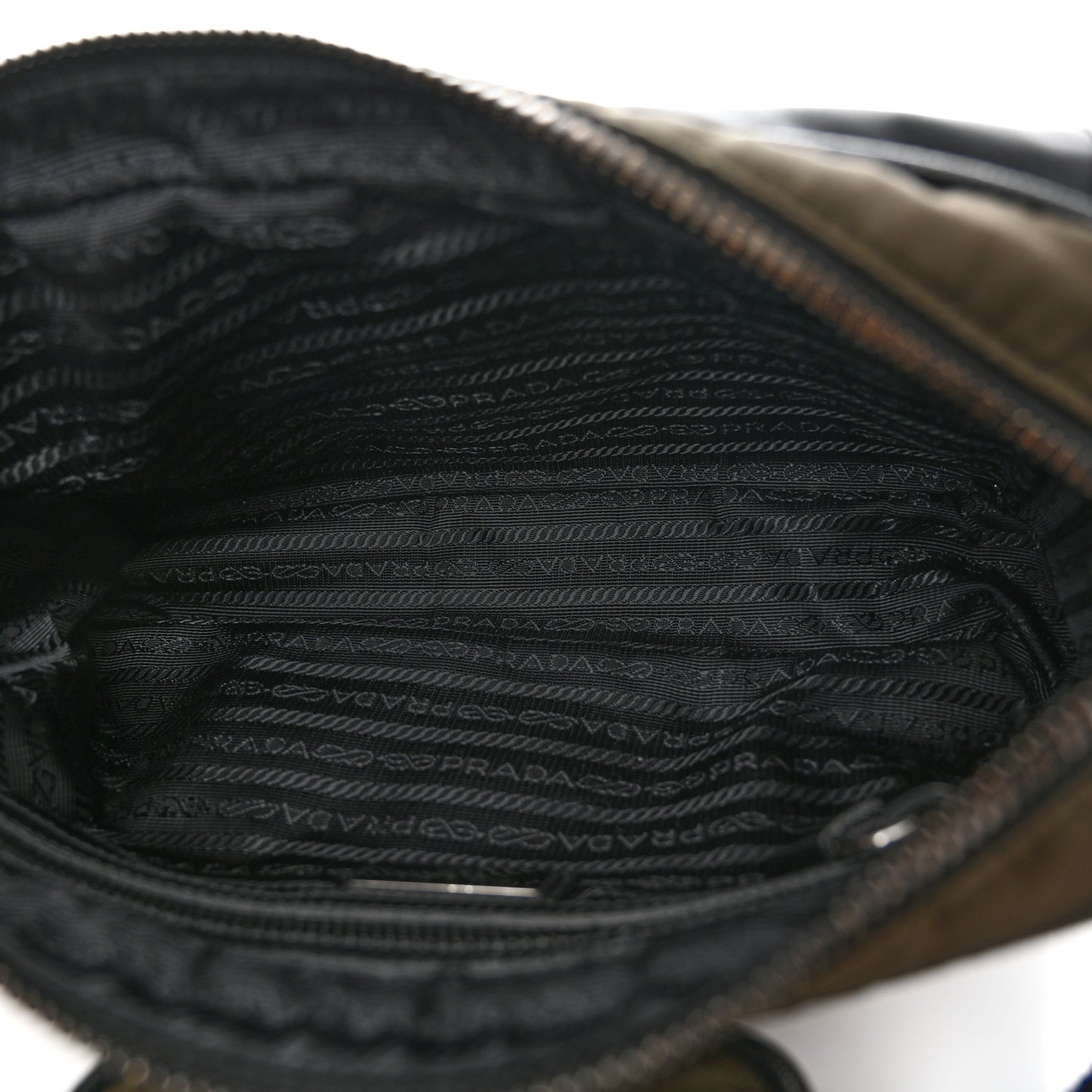 Tessuto Nylon Saffiano Pocket Single Snap Buckle Messenger Flap Bag Mimetico Black
