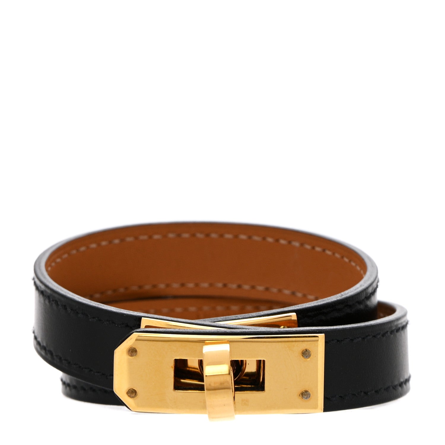 Hermes Box Kelly Double Tour Bracelet T2 Black 1 of 6