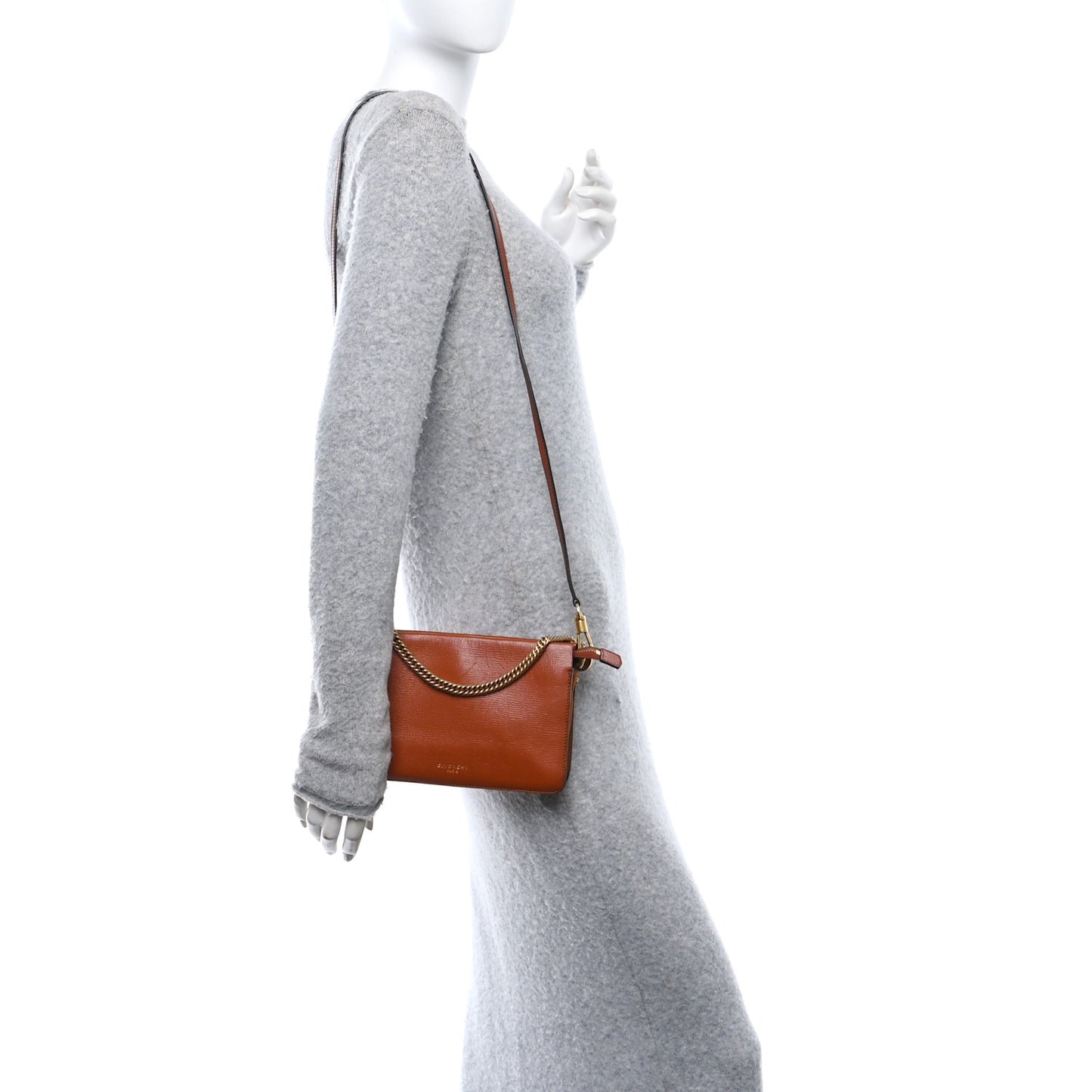 Goatskin Suede Cross 3 Crossbody Bag Chestnut