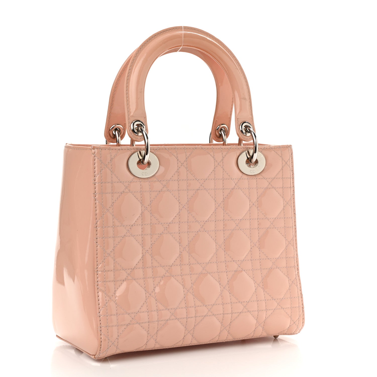 Christian Dior Patent Cannage Medium Lady Dior Rose Clair 3 of 14