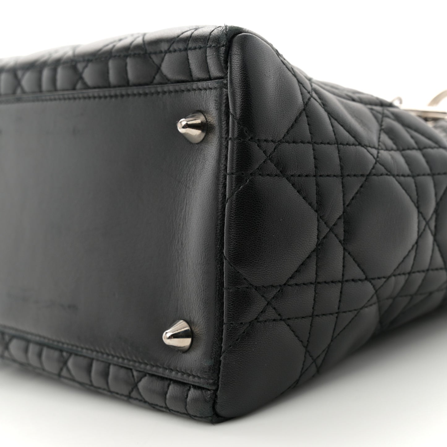 Lambskin Cannage Medium Lady Dior Black