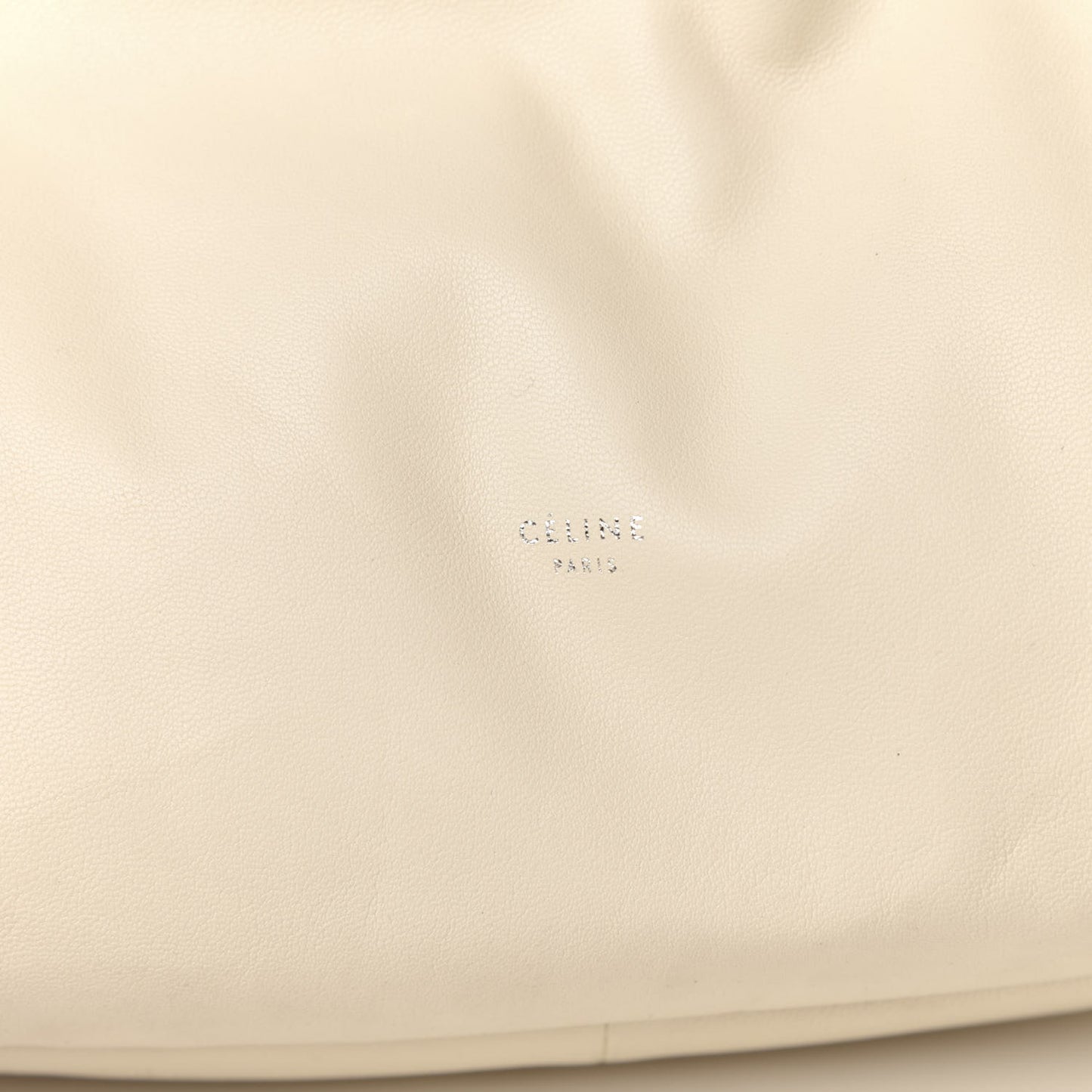 Goatskin Pillow Bucket Bag White