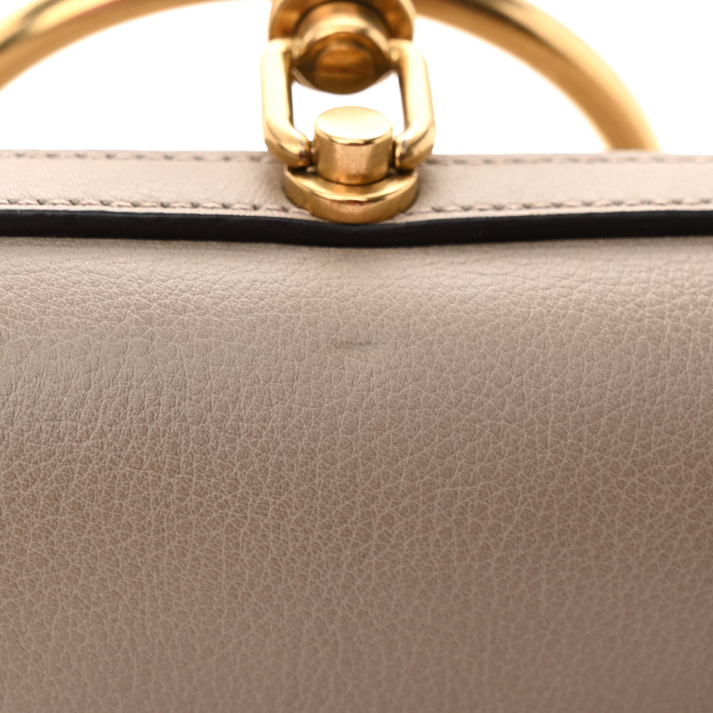 Calfskin Suede Small Nile Bracelet Bag Motty Grey