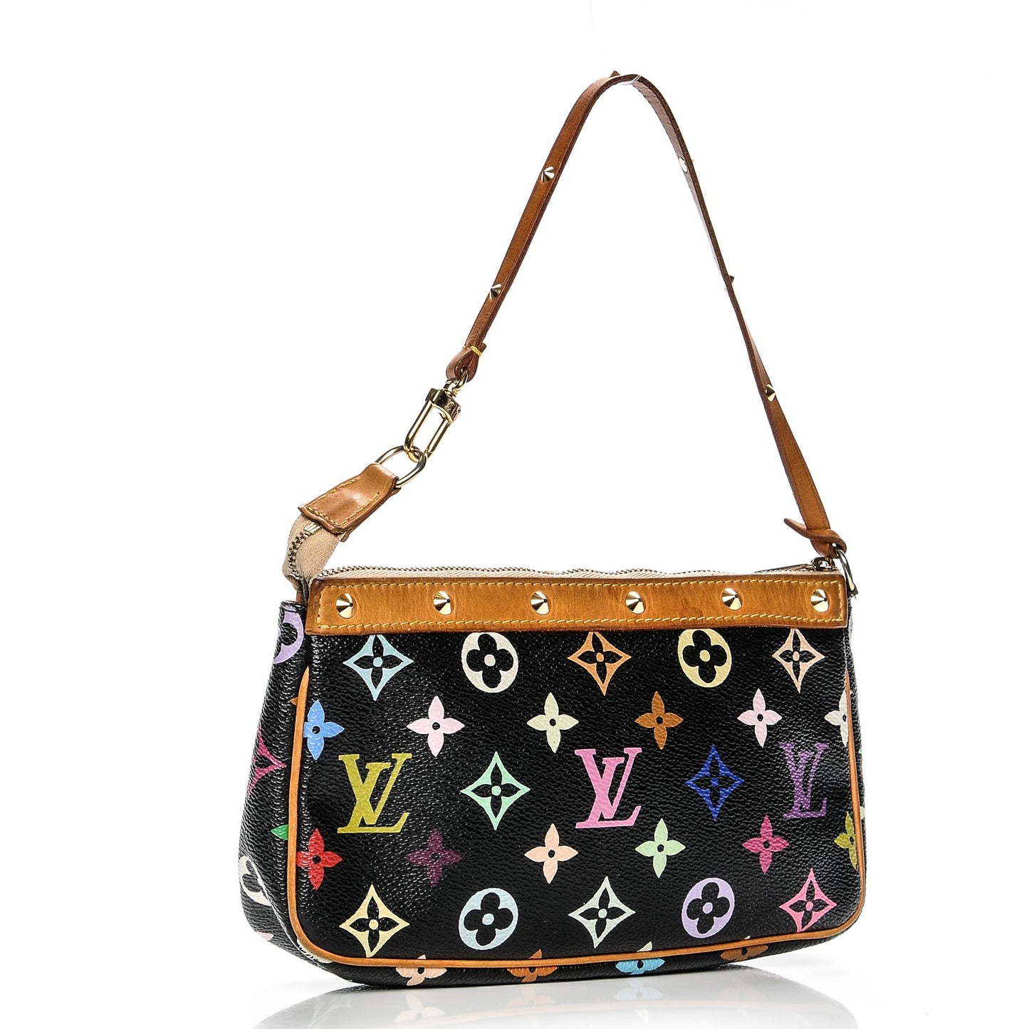 Monogram Multicolor Pochette Accessories Black