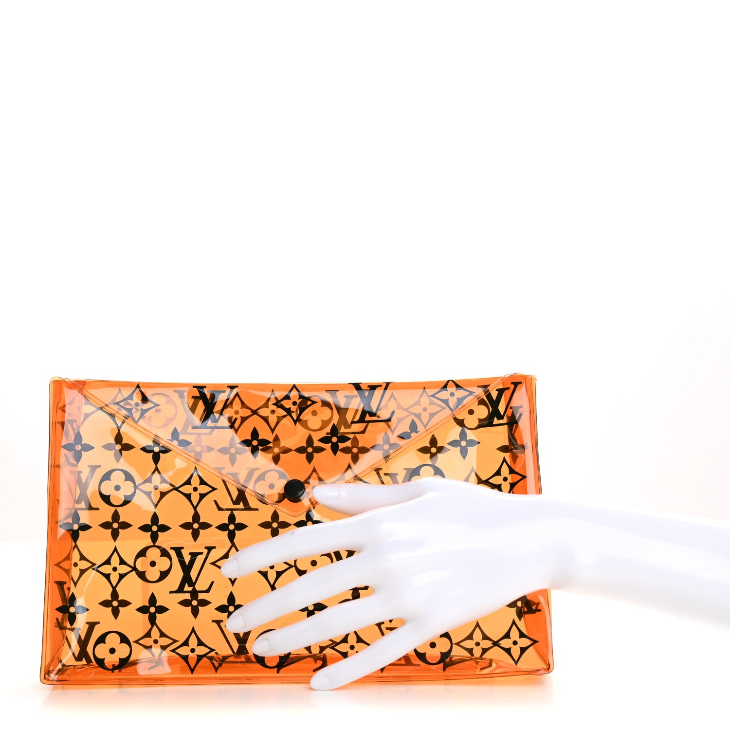 Louis Vuitton PVC Monogram Printed Envelope Pouch Orange 2 of 7