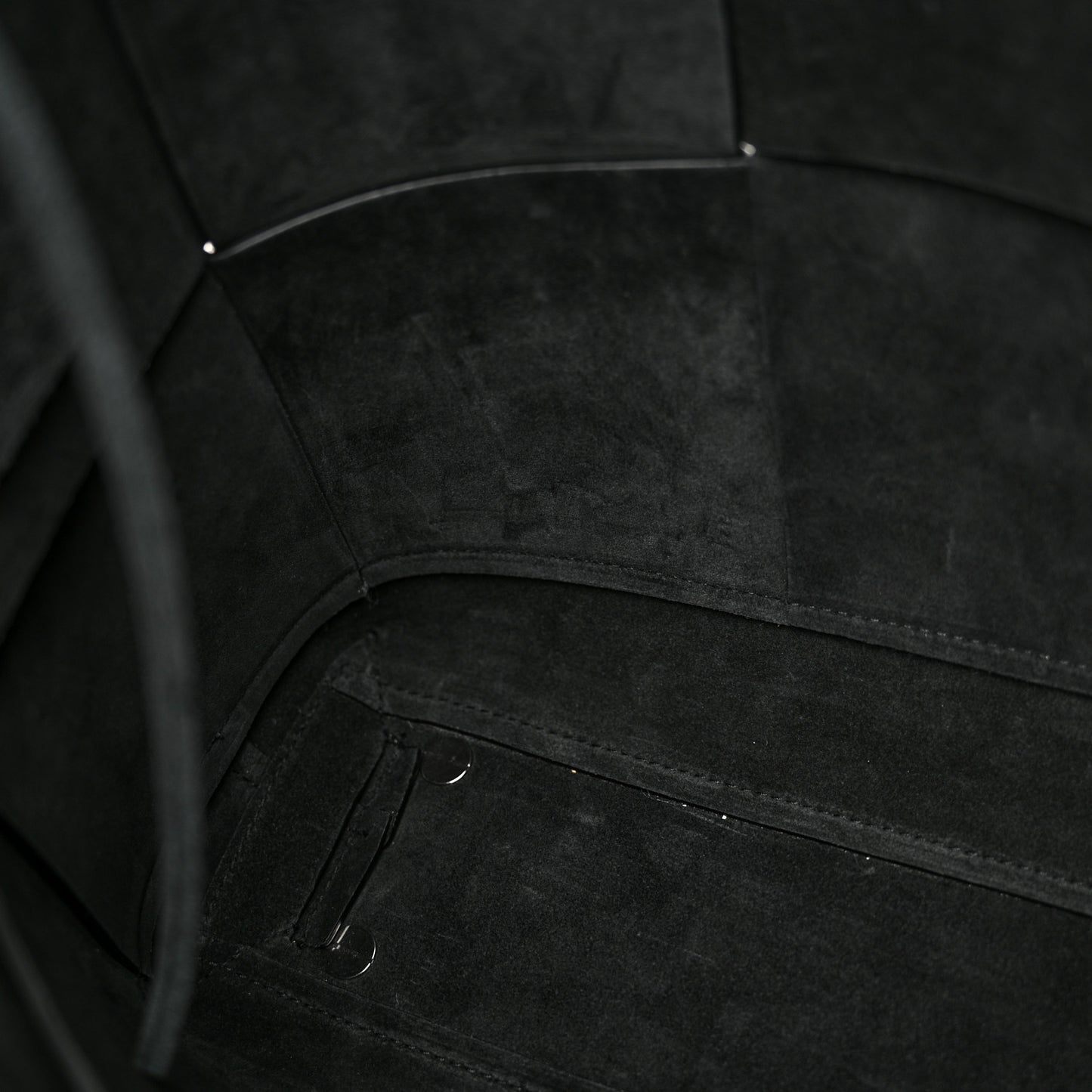 French Calfskin Maxi Intrecciato Large Vertical Arco Tote Black