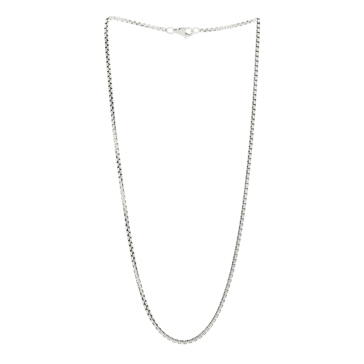 Sterling Silver 2.7mm Box Chain Necklace 20"