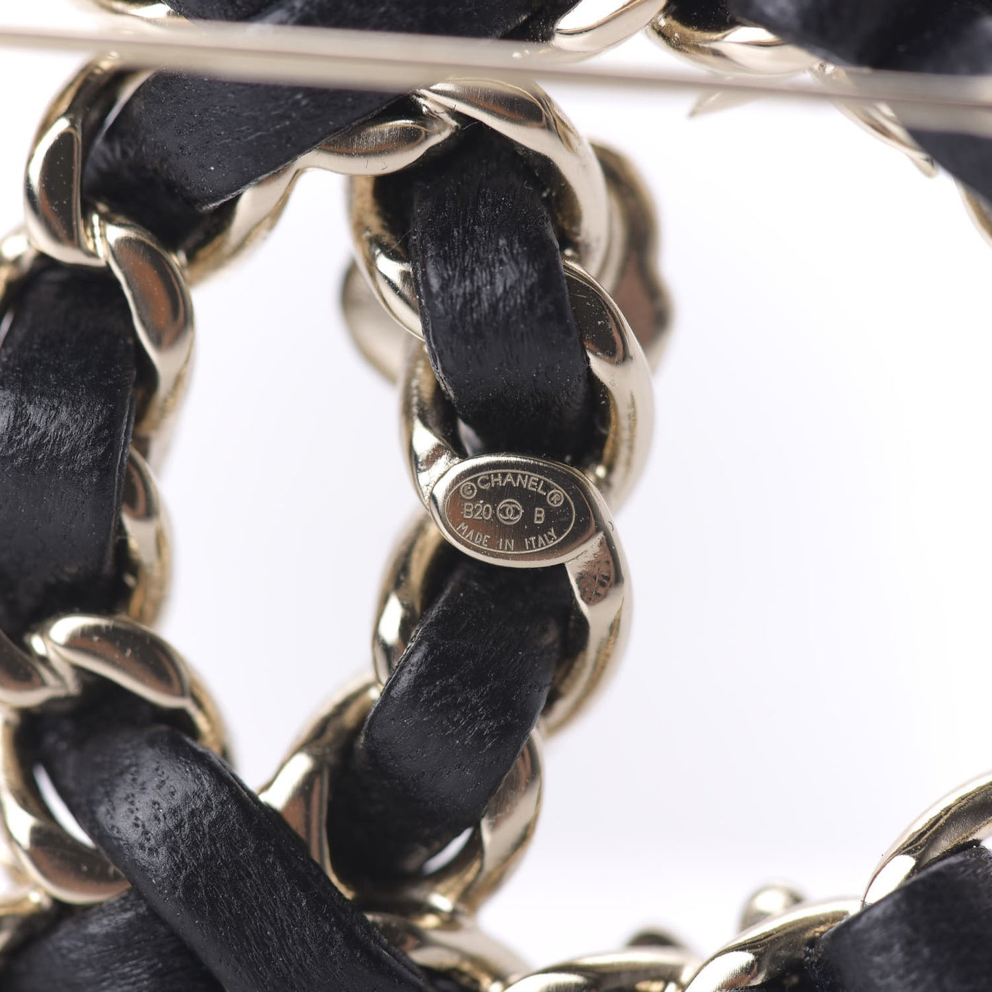 Lambskin Pearl Strass Sergeant Brooch Gold