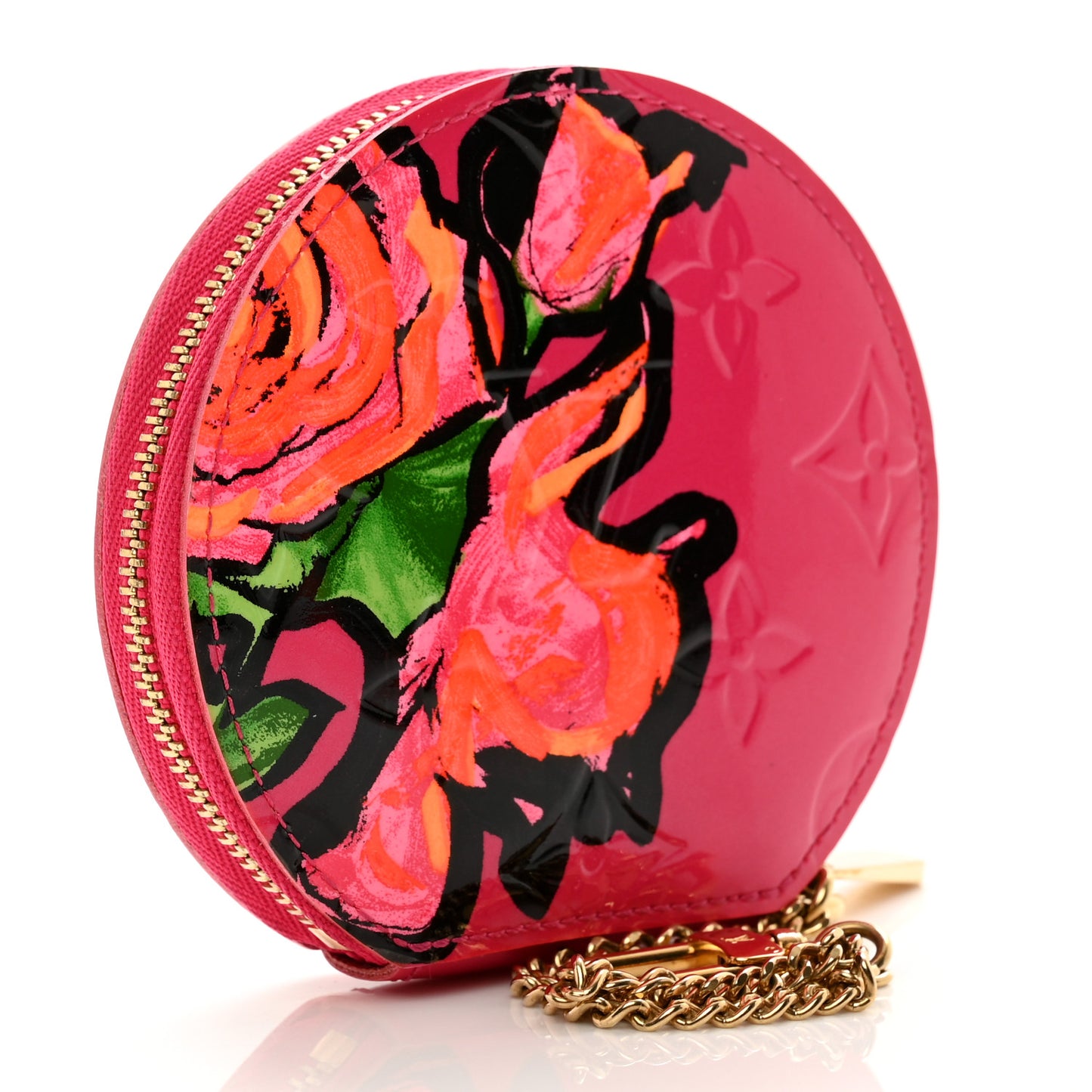 Vernis Roses Chapeau Coin Purse Rose Pop