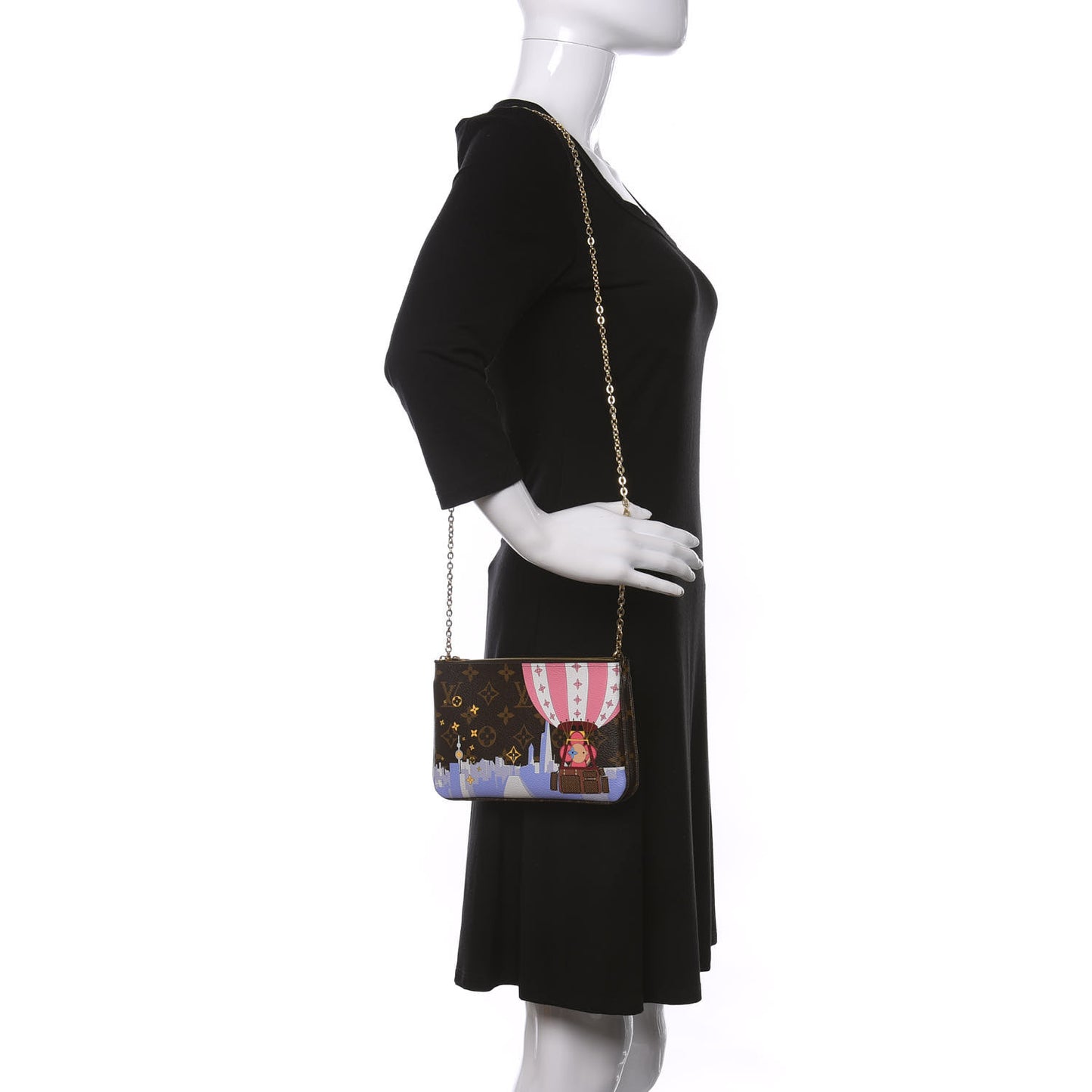 Monogram 2019 Christmas Animation Double Zip Pochette