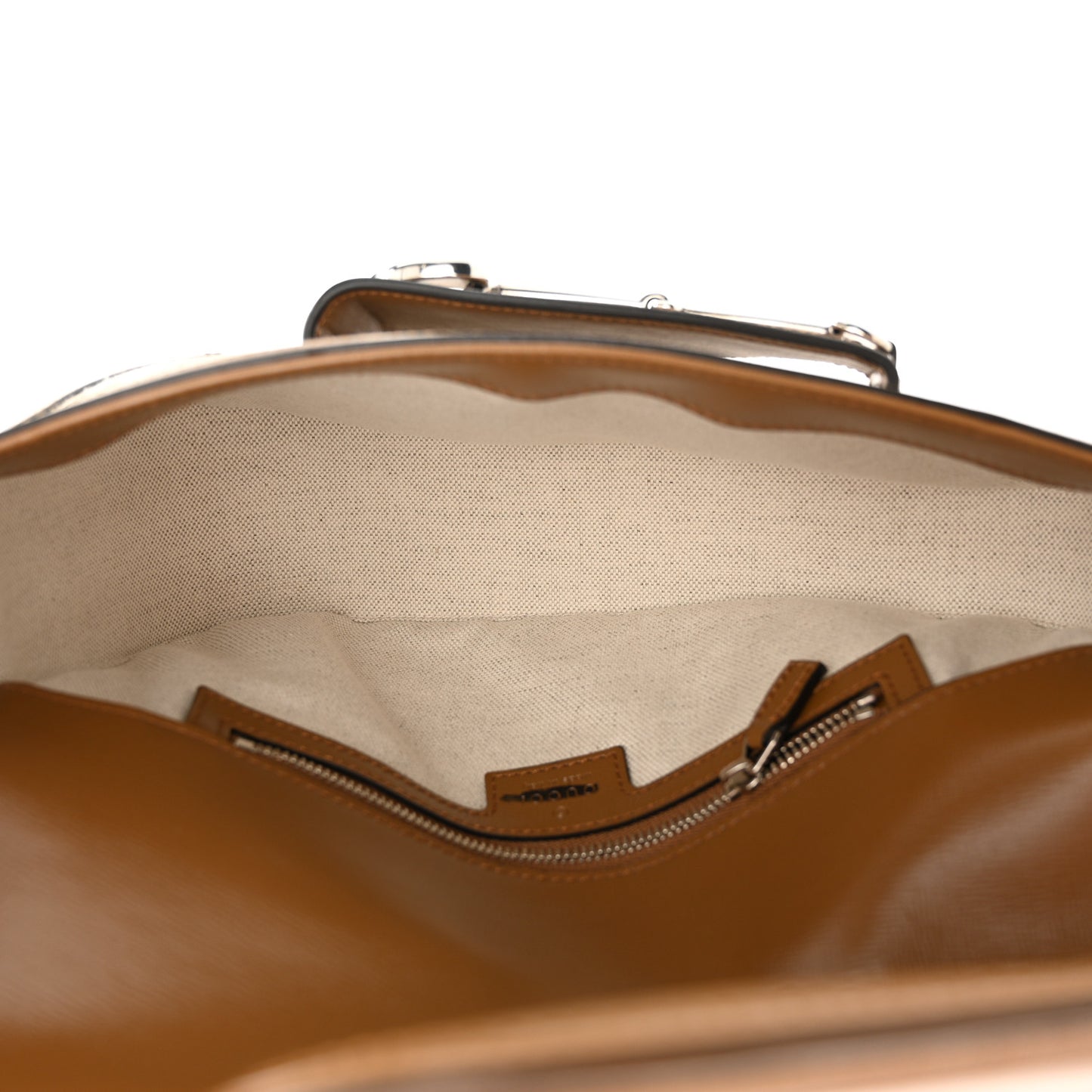Monogram Small Horsebit 1955 Asymmetric Shoulder Bag Beige Brown Sugar