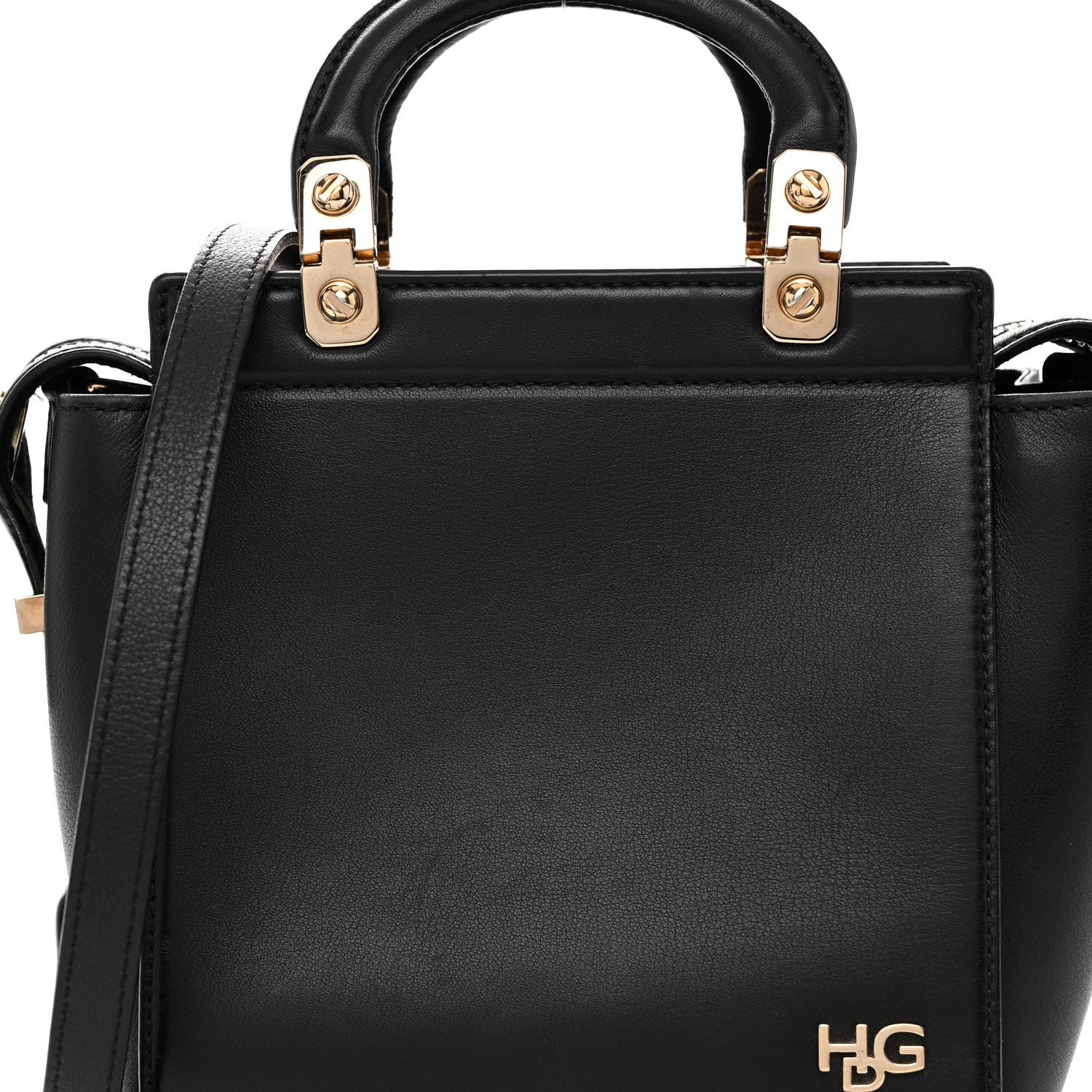 Givenchy Calfskin Mini HDG Top Handle Crossbody Bag Black 8 of 10