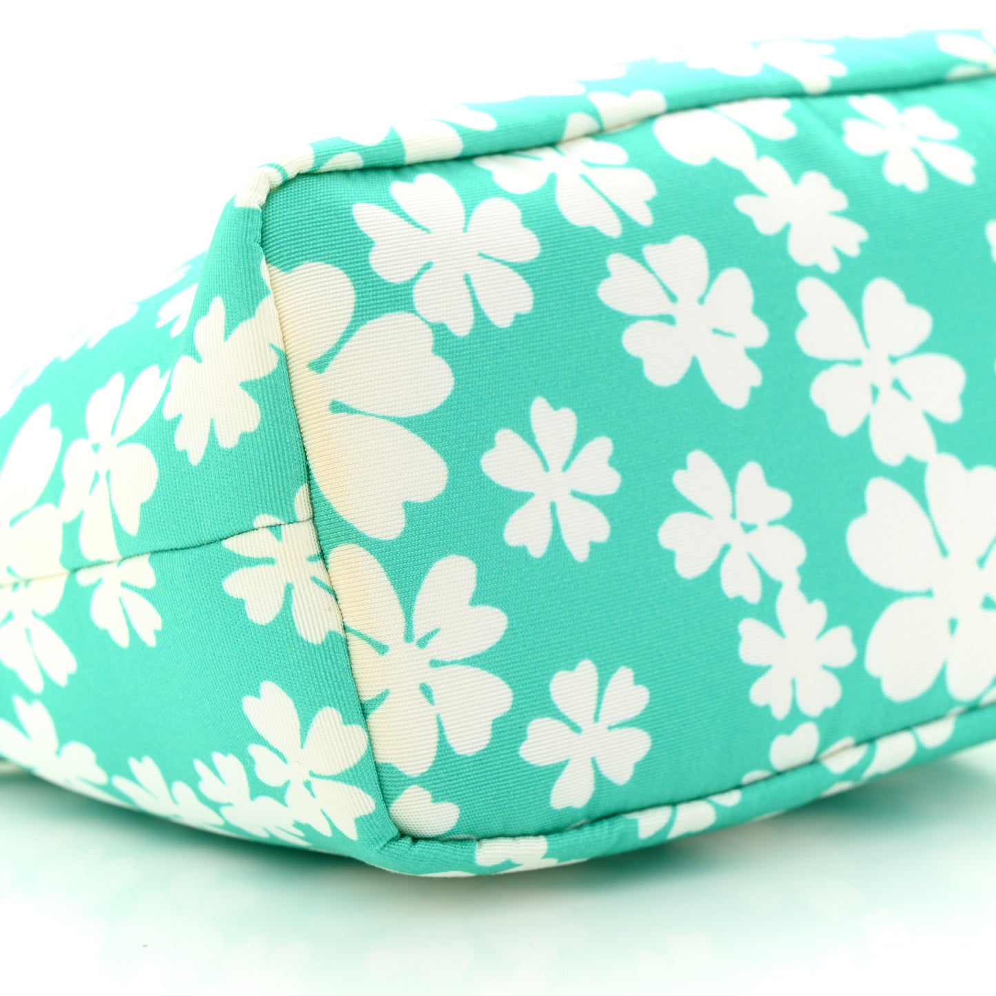 Nylon Magnolia Print Mini Spirit Cire Bag Giada White