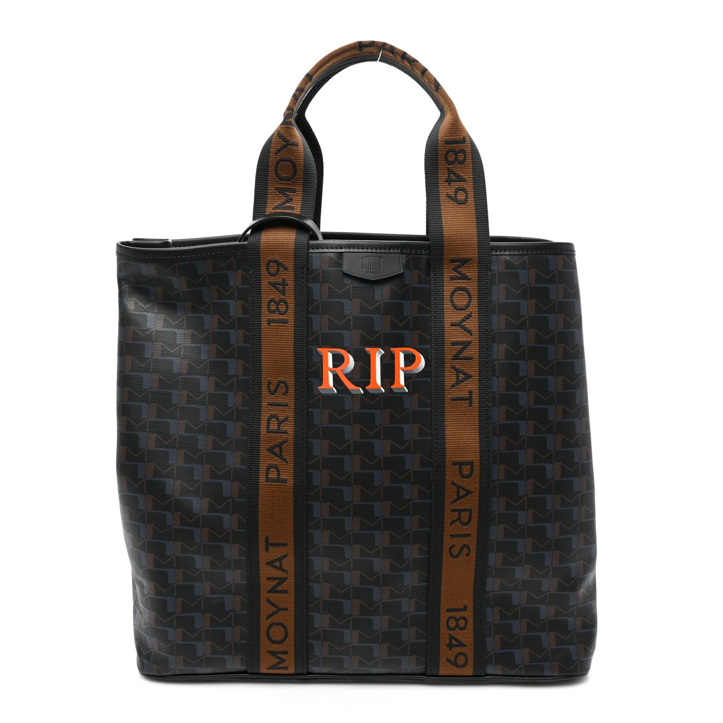 Canvas 1920 M Monogram Tote Black Blue