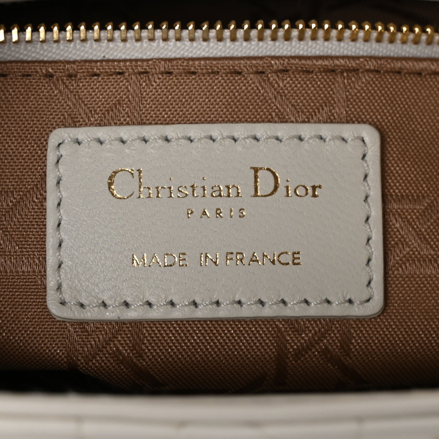 Lambskin Cannage Small My ABCDior Lady Dior White