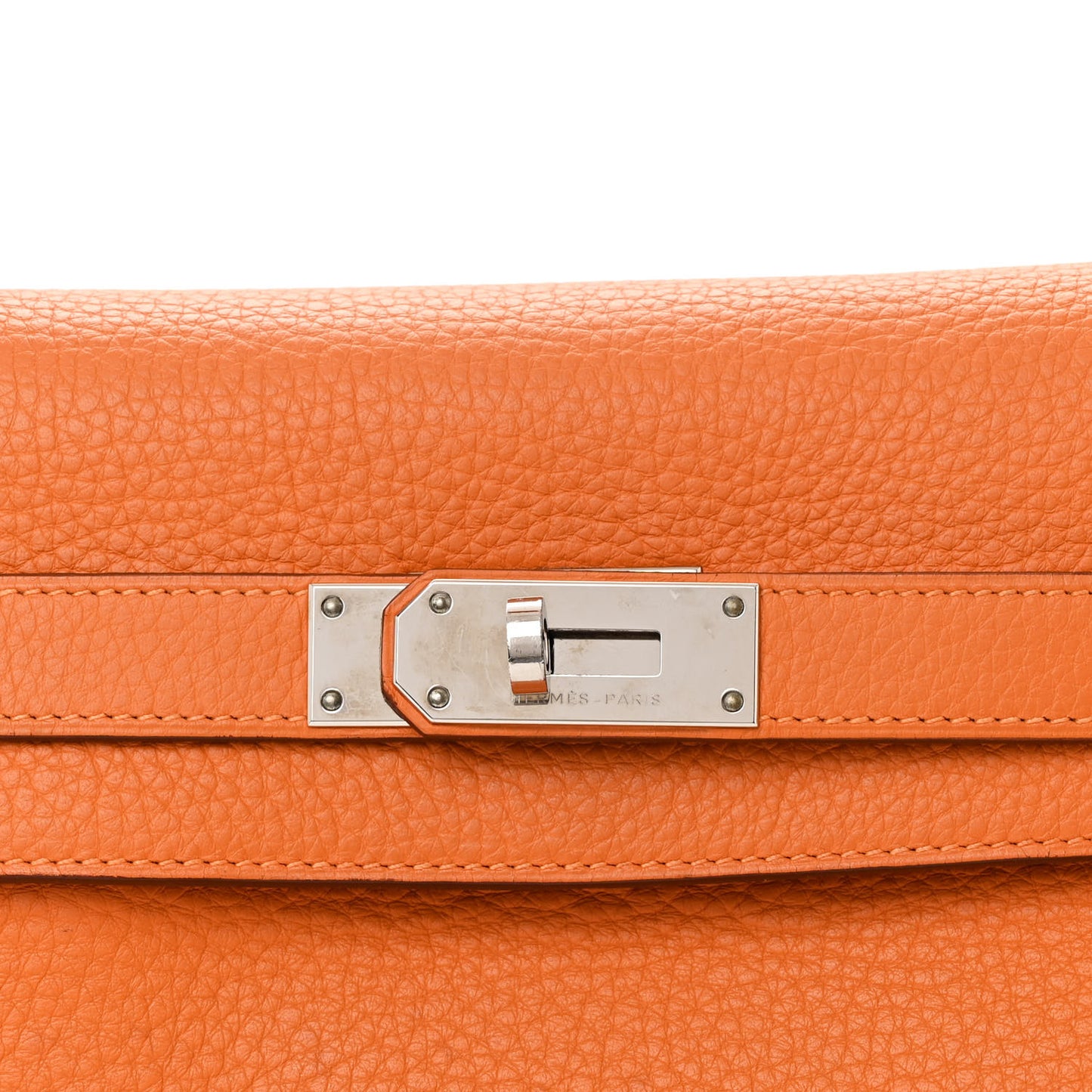Taurillon Clemence Shoulder Kelly 40 Orange