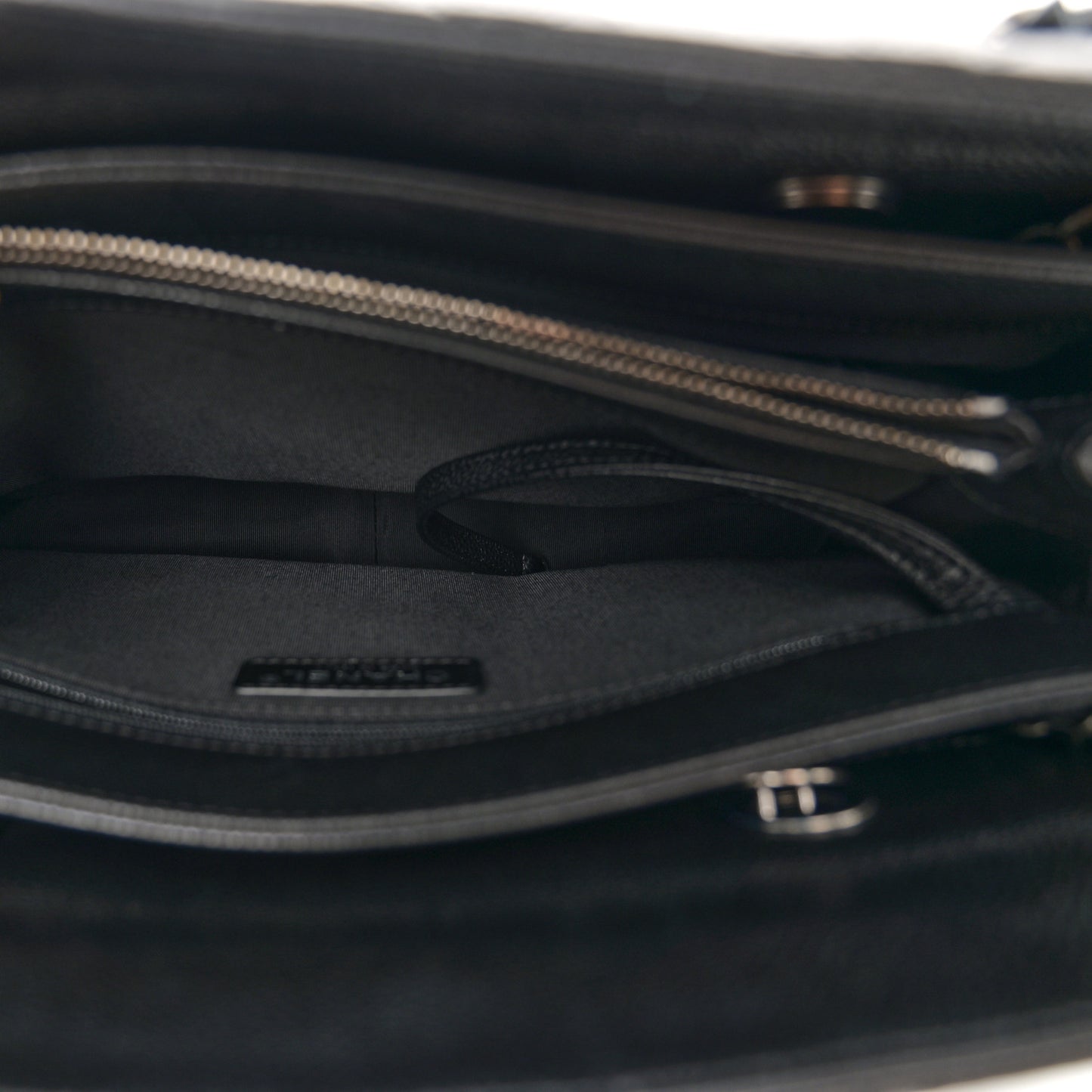 Caviar Quilted Small City Shopping Tote Black