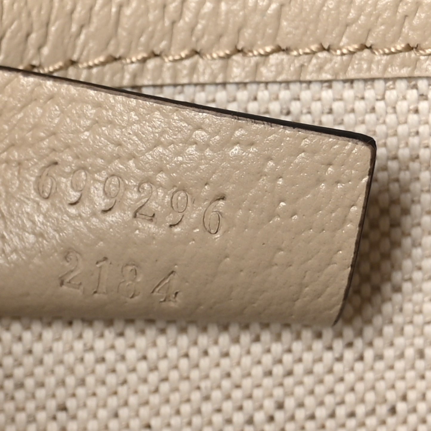 GG Supreme Monogram Textured Dollar Calfskin Mini Horsebit 1955 Shoulder Bag Beige Mystic White Oatmeal
