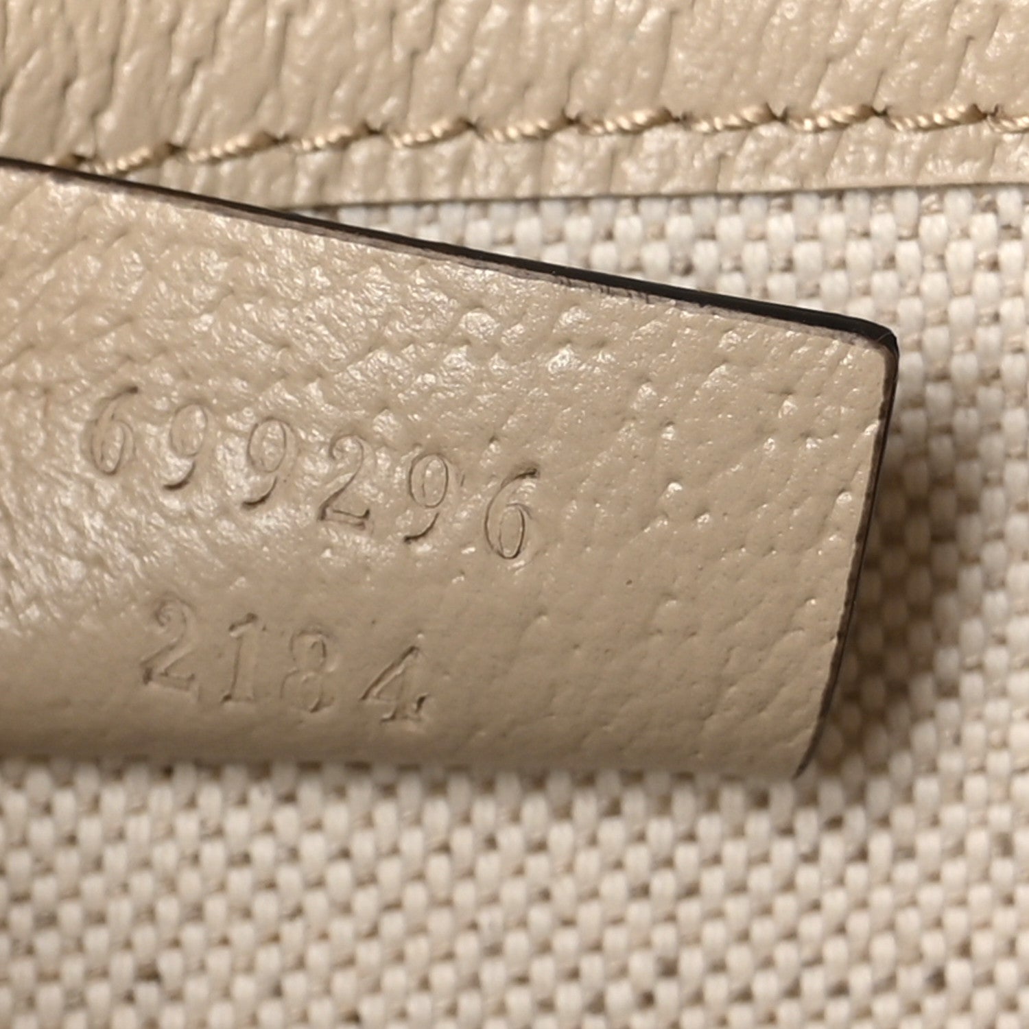 Gucci GG Supreme Monogram Textured Dollar Calfskin Mini Horsebit 1955 Shoulder Bag Beige Mystic White Oatmeal 7 of 10
