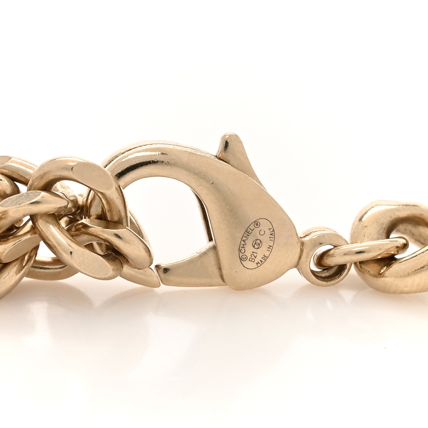 Crystal CC Chain Letters Belt Gold