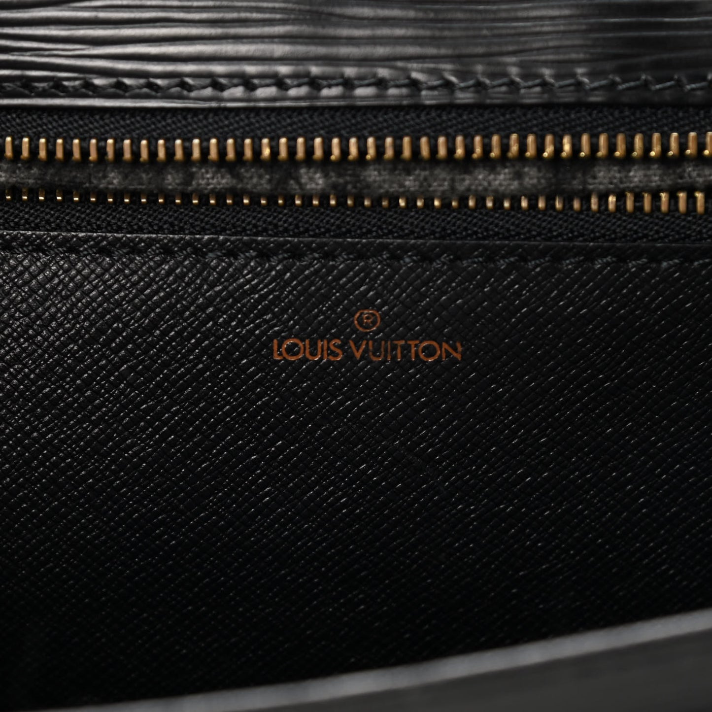Epi Pochette Sellier Dragonne Clutch Black